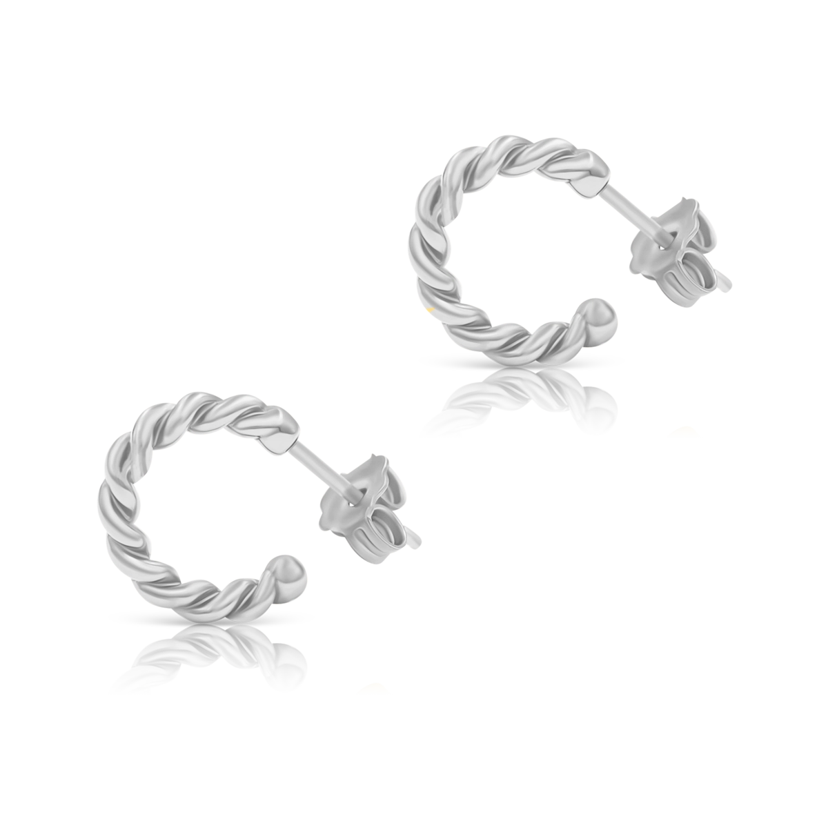 Kolczyki TWIST srebrne