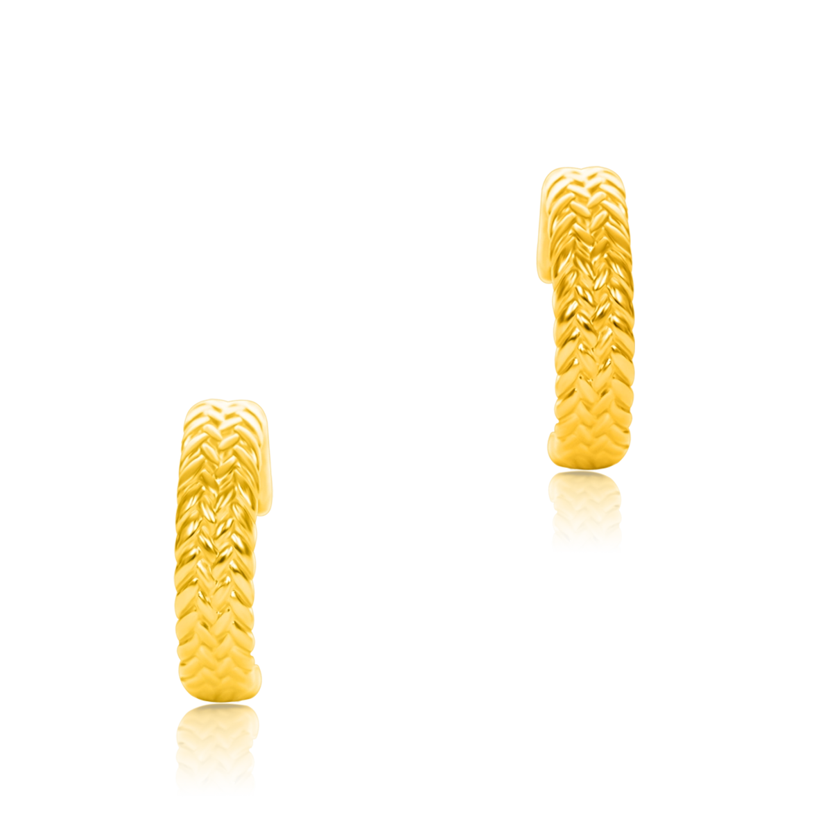 Kolczyki WHEAT srebrne pozłacane