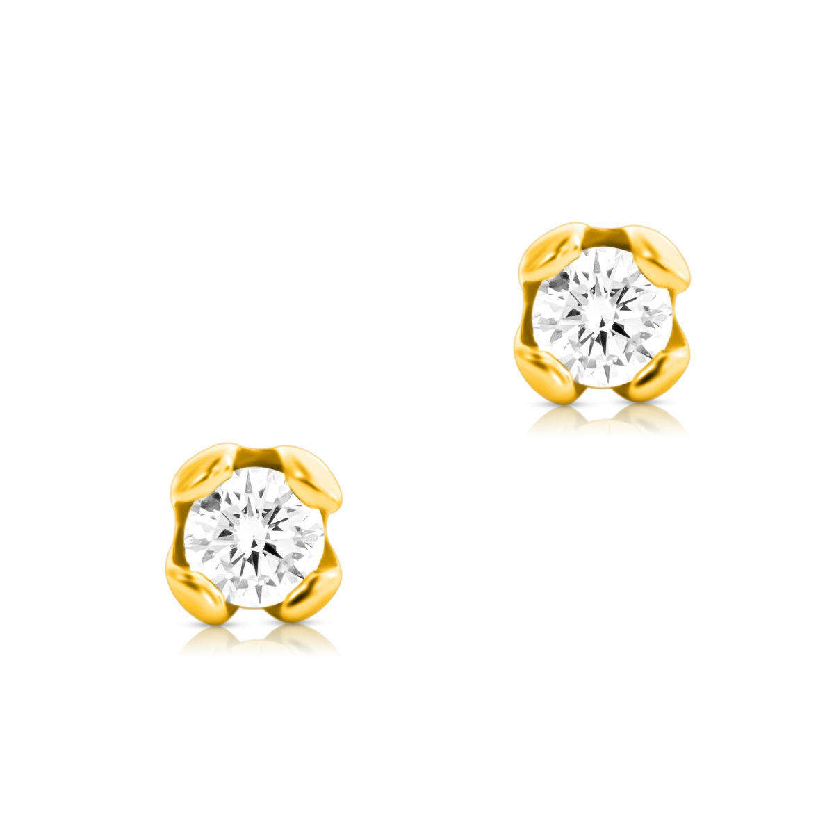 Kolczyki COLORS złote z diamentem