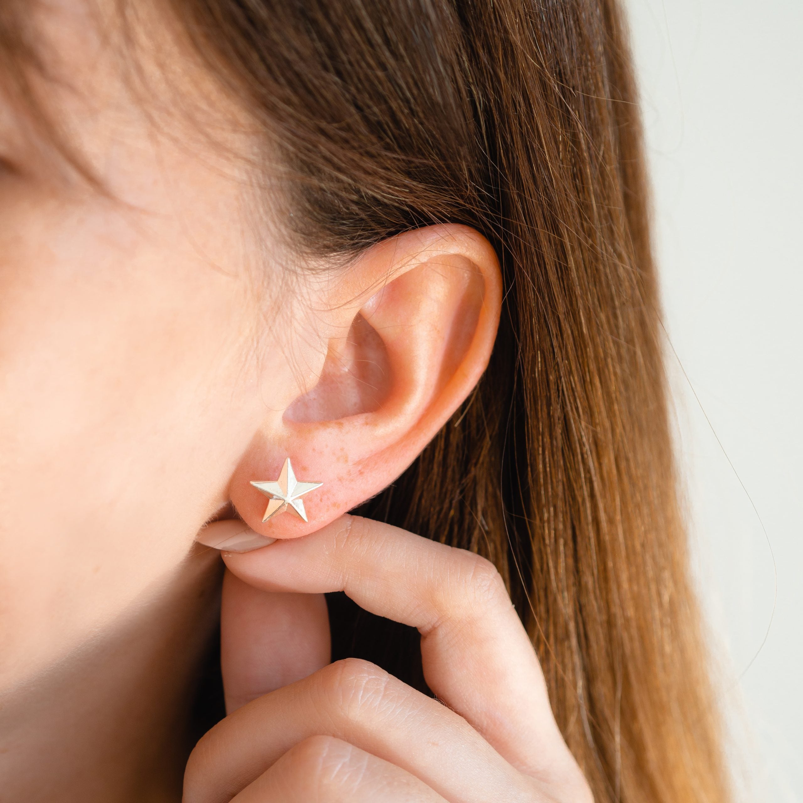 Kolczyki gwiazdki STAR srebrne