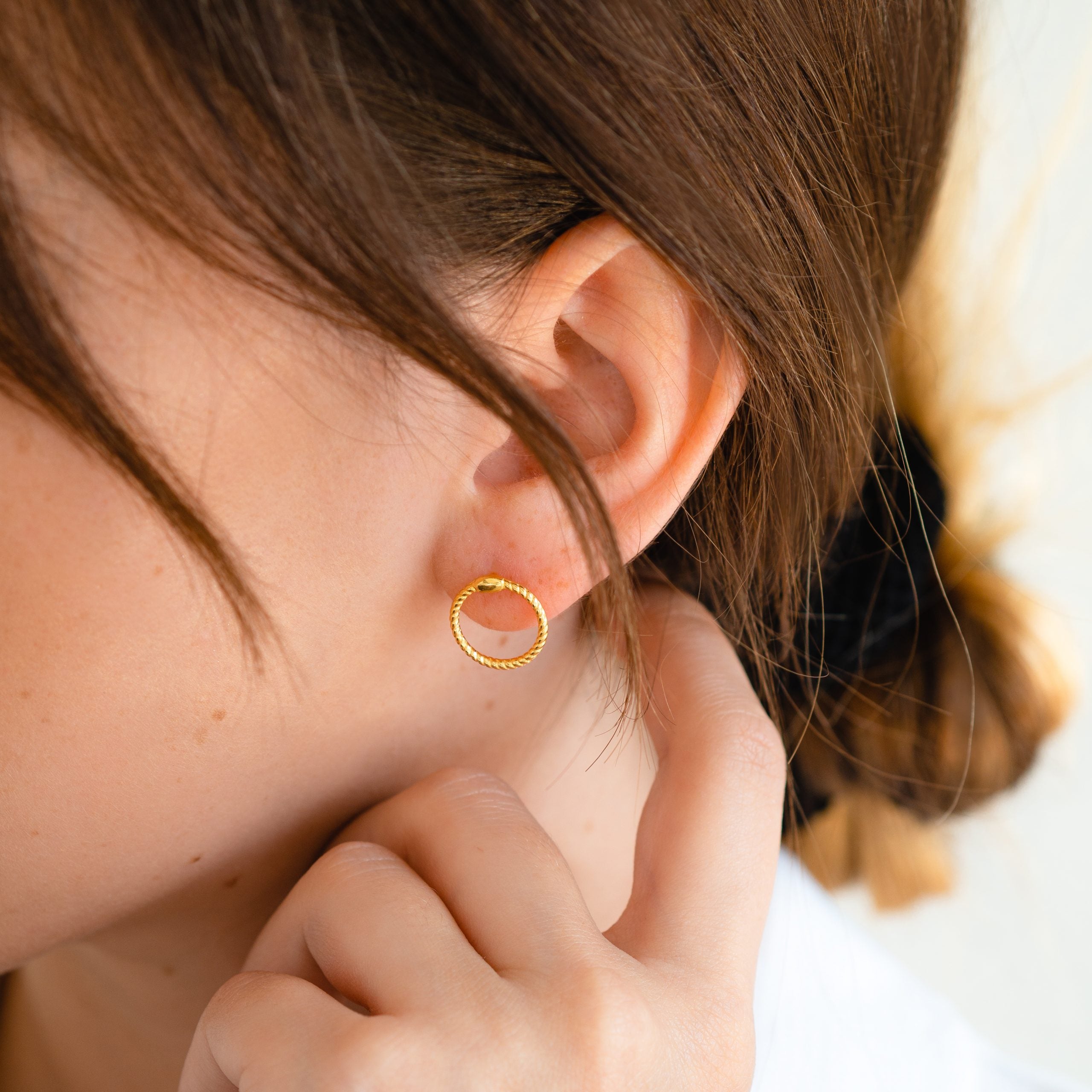 Kolczyki koła HELISA złote