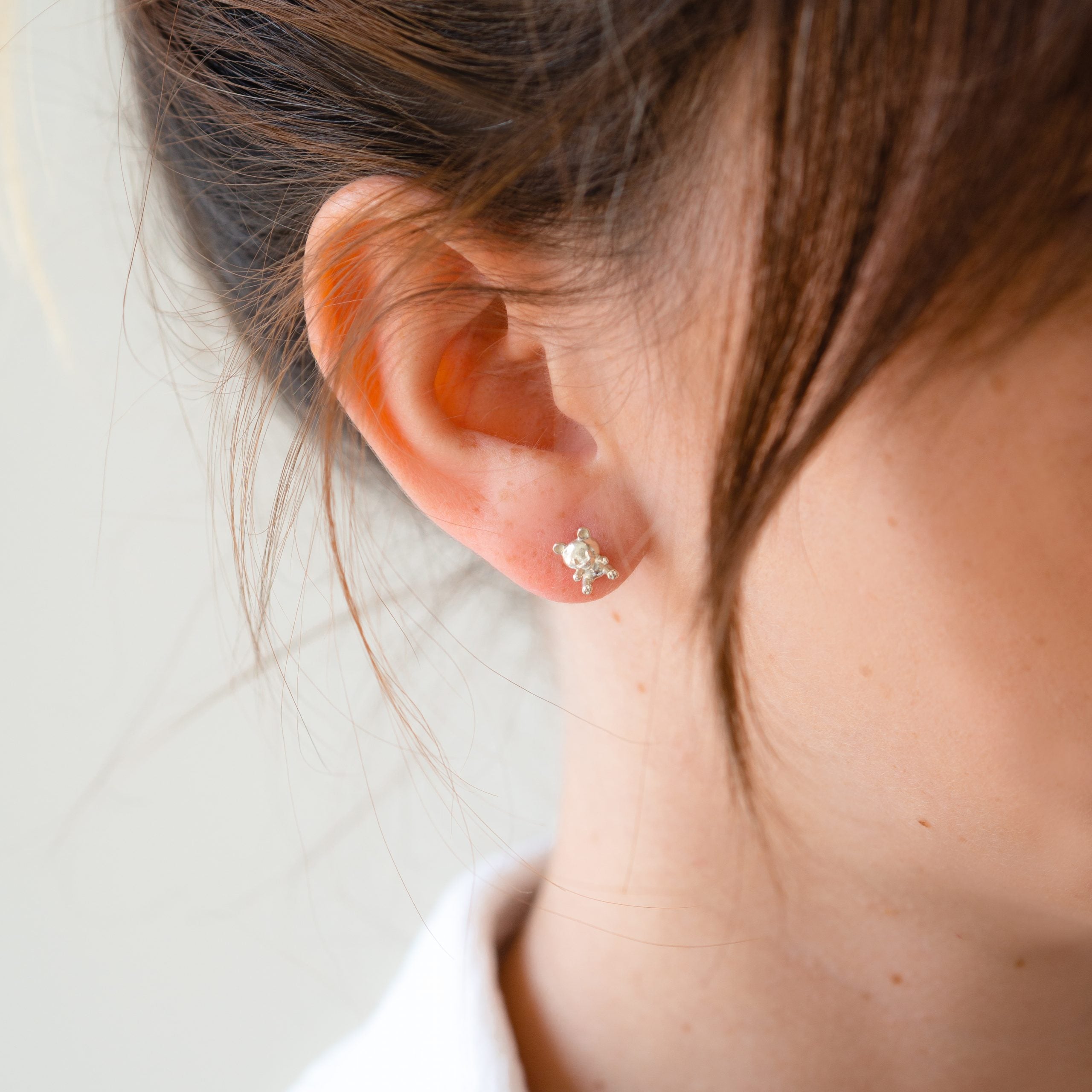 Kolczyki misie TEDDY srebrne