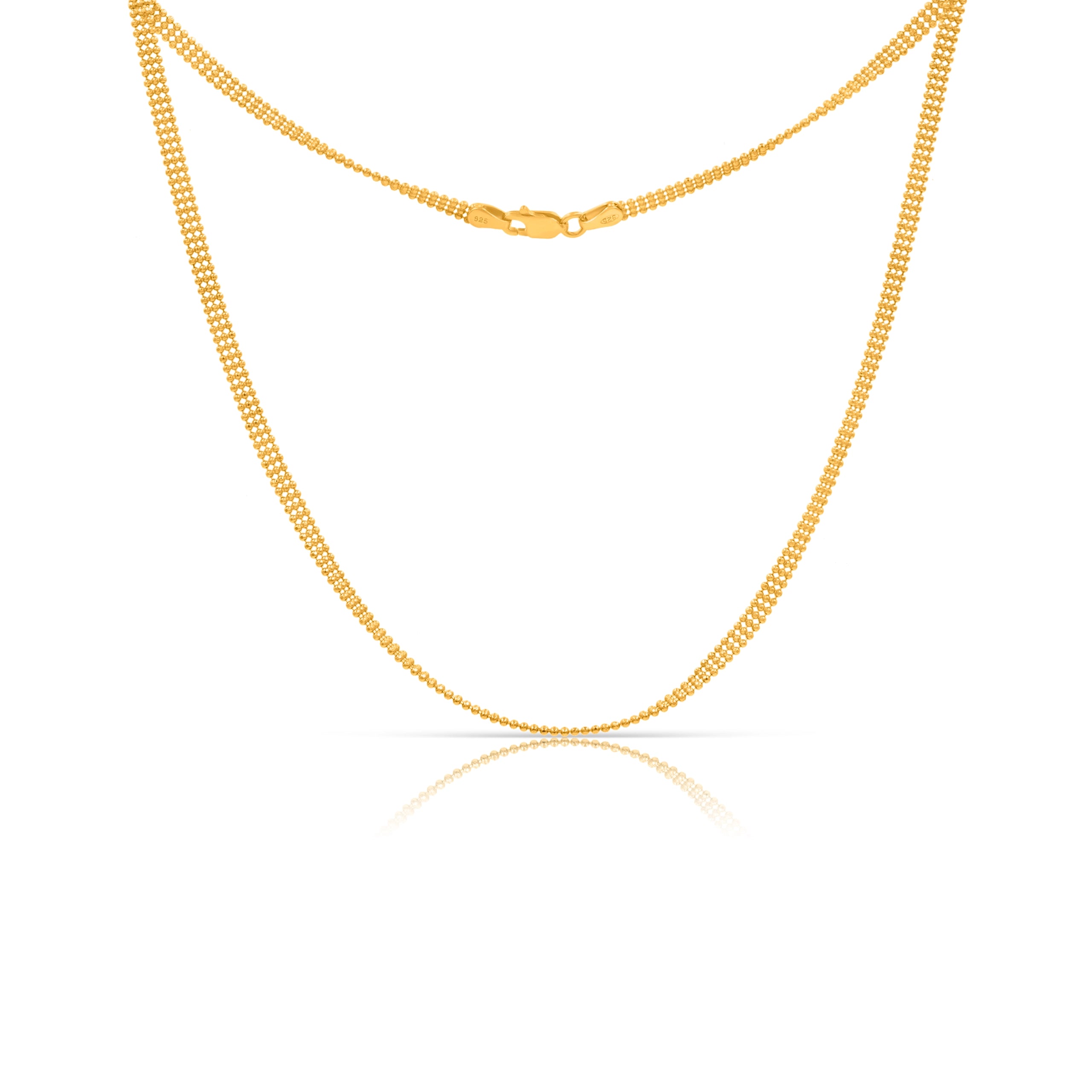 Łańcuszek BLANCA srebrny pozłacany