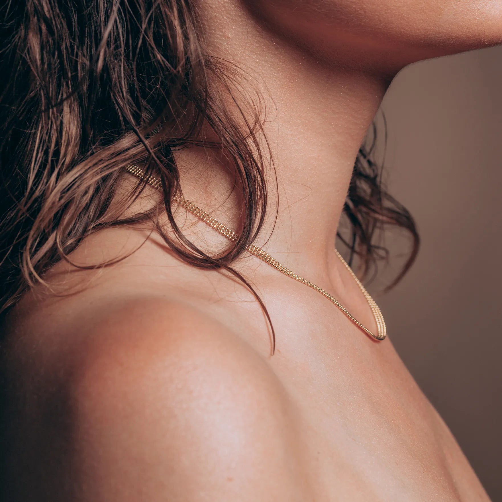 Łańcuszek BLANCA srebrny pozłacany