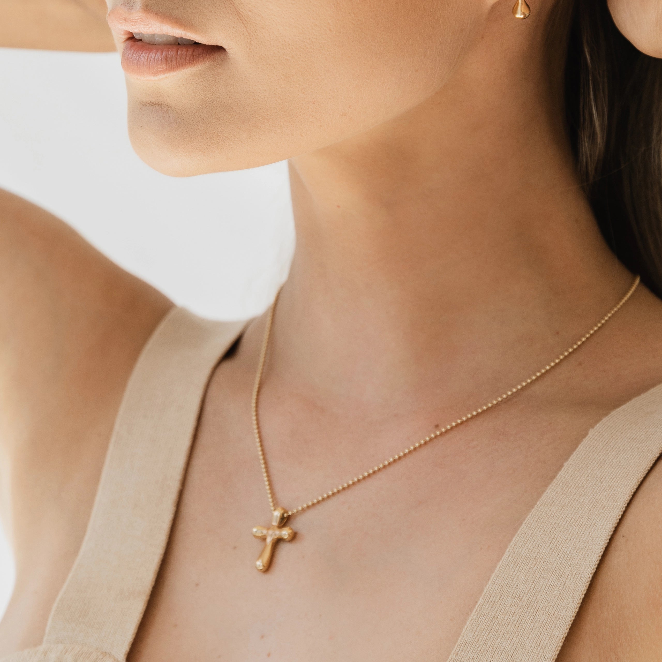 Łańcuszek CLARA srebrny pozłacany