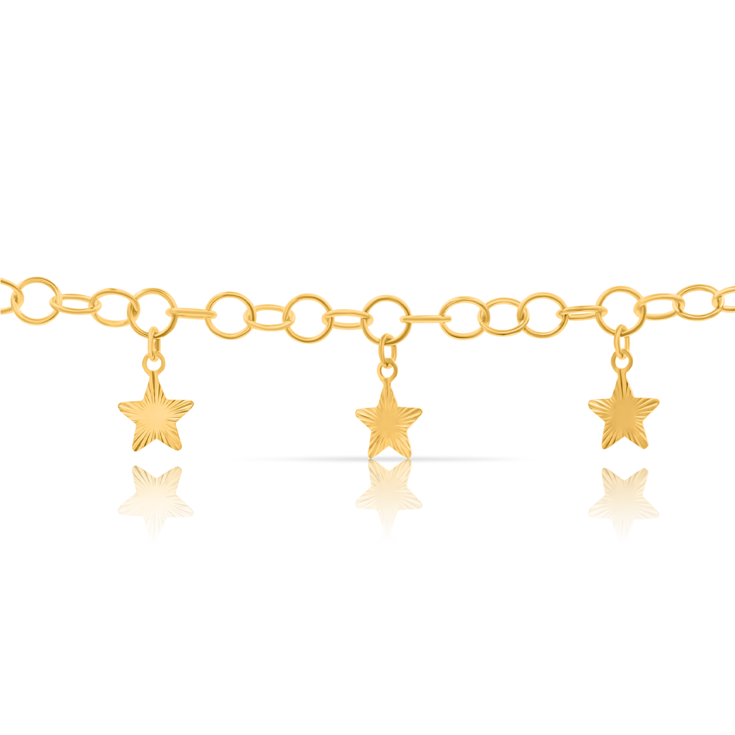 Bransoletka gwiazdki STARS srebrna pozłacana