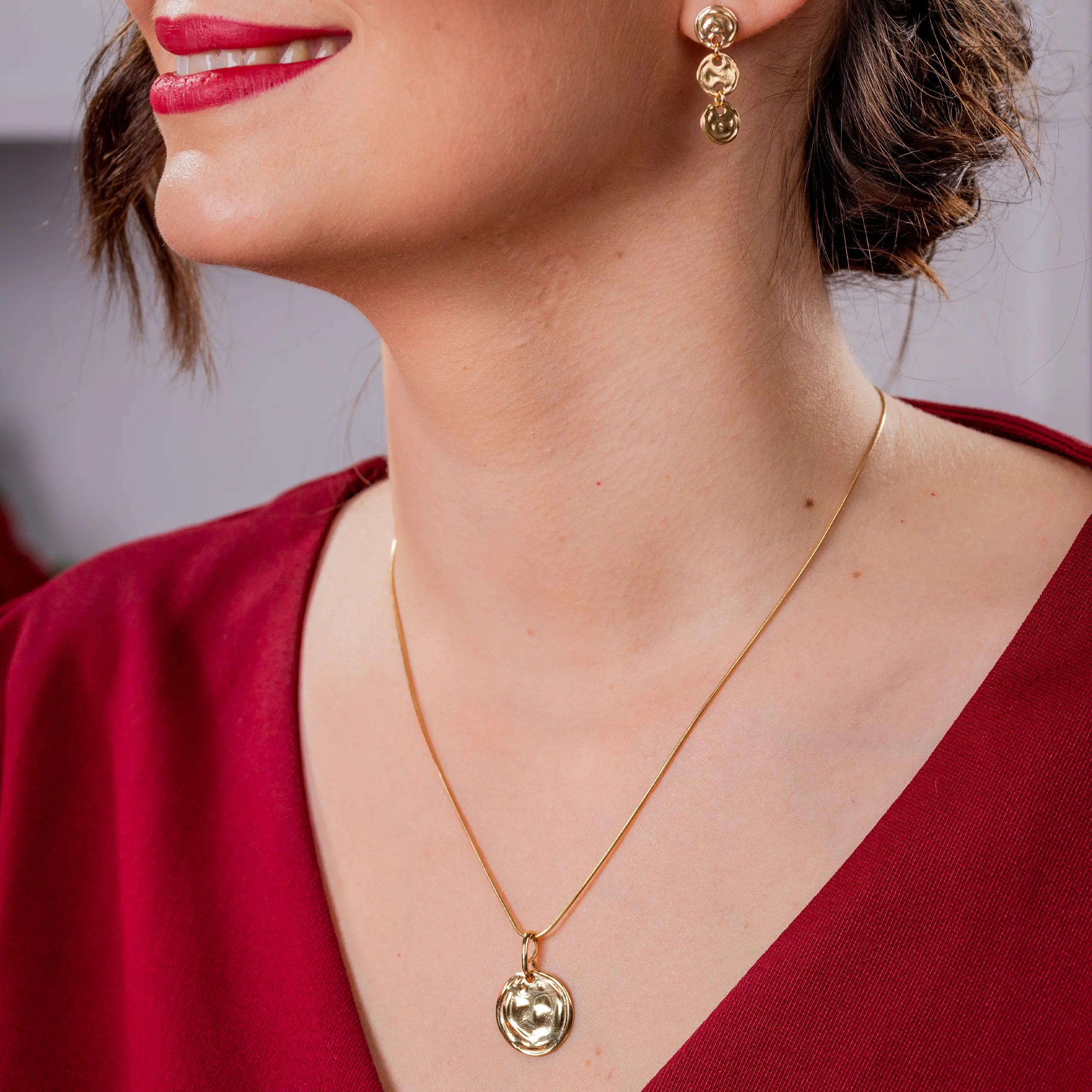 Łańcuszek IVY srebrny pozłacany - 45 cm