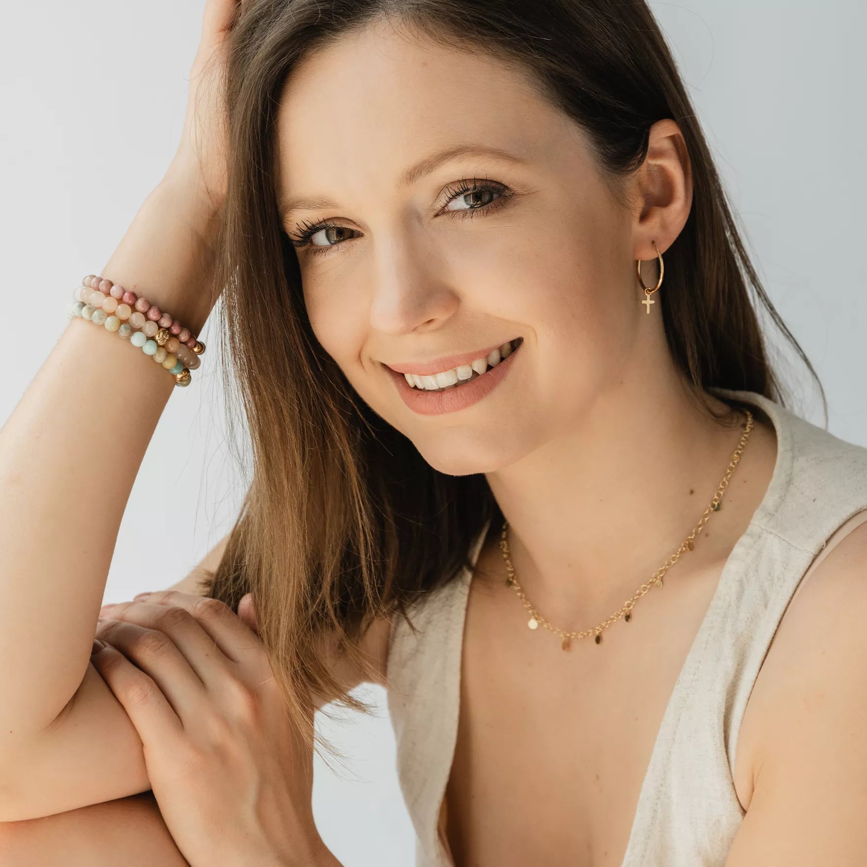 Łańcuszek NAOMI srebrny pozłacany