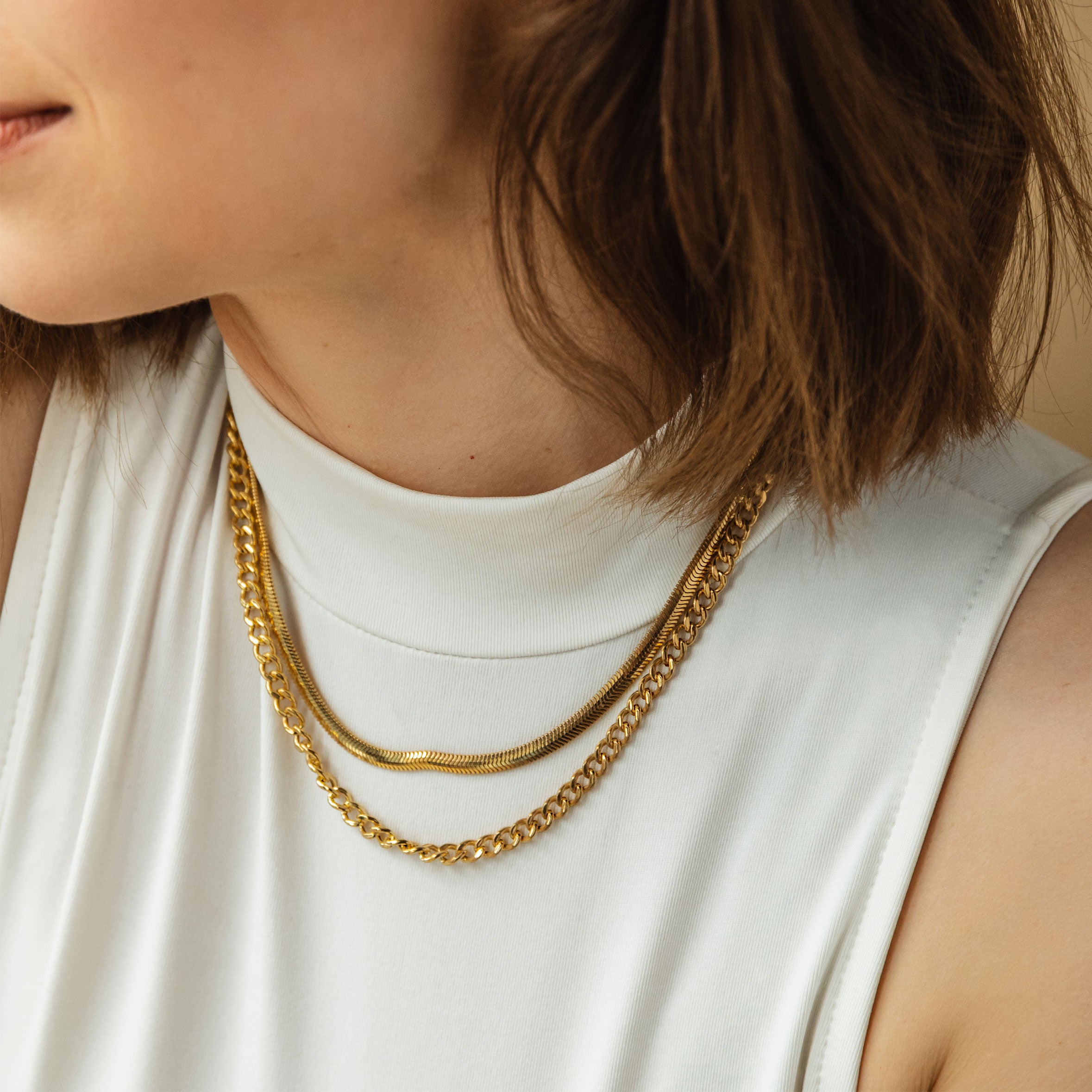 Łańcuszek SPECIAL srebrny pozłacany