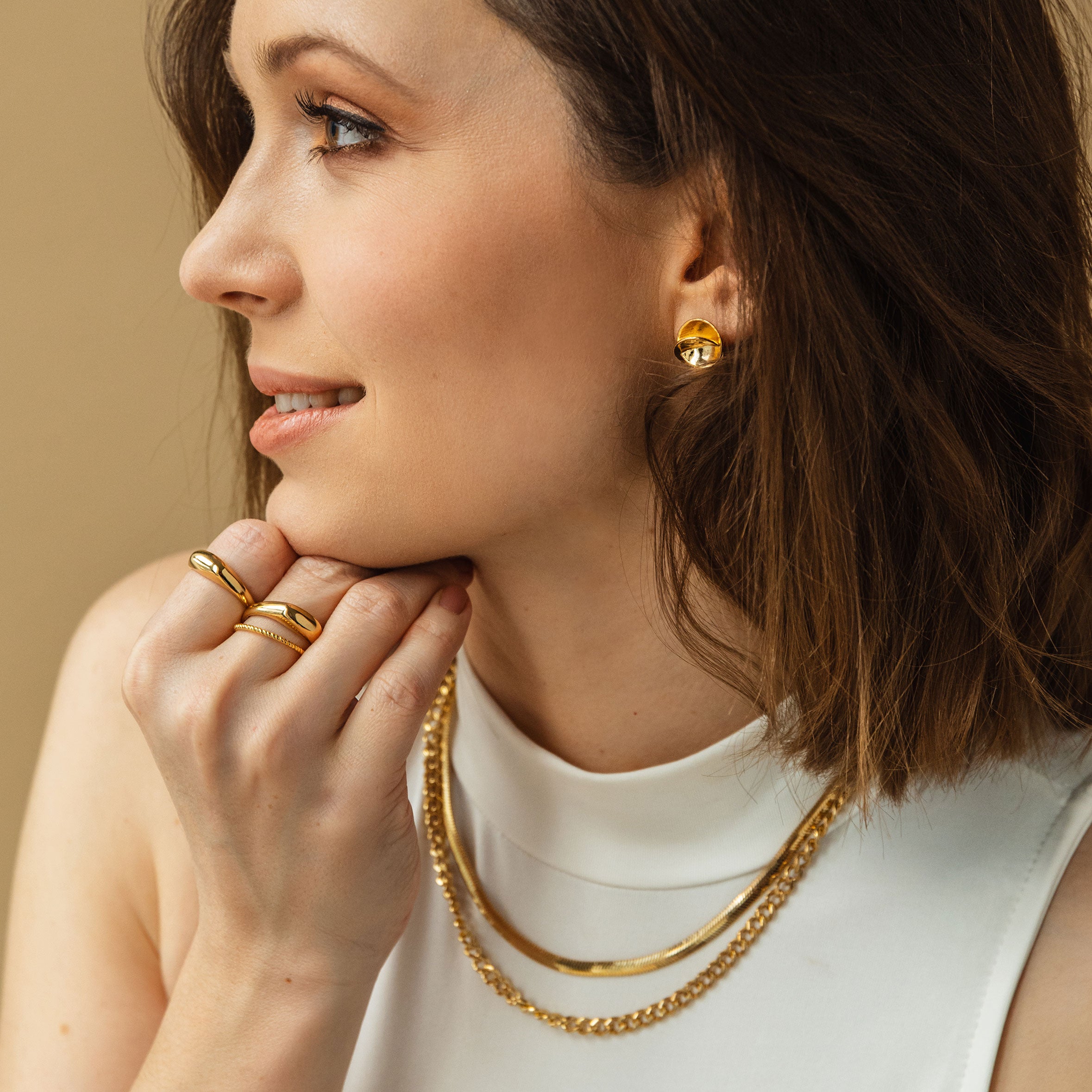 Łańcuszek SPECIAL srebrny pozłacany