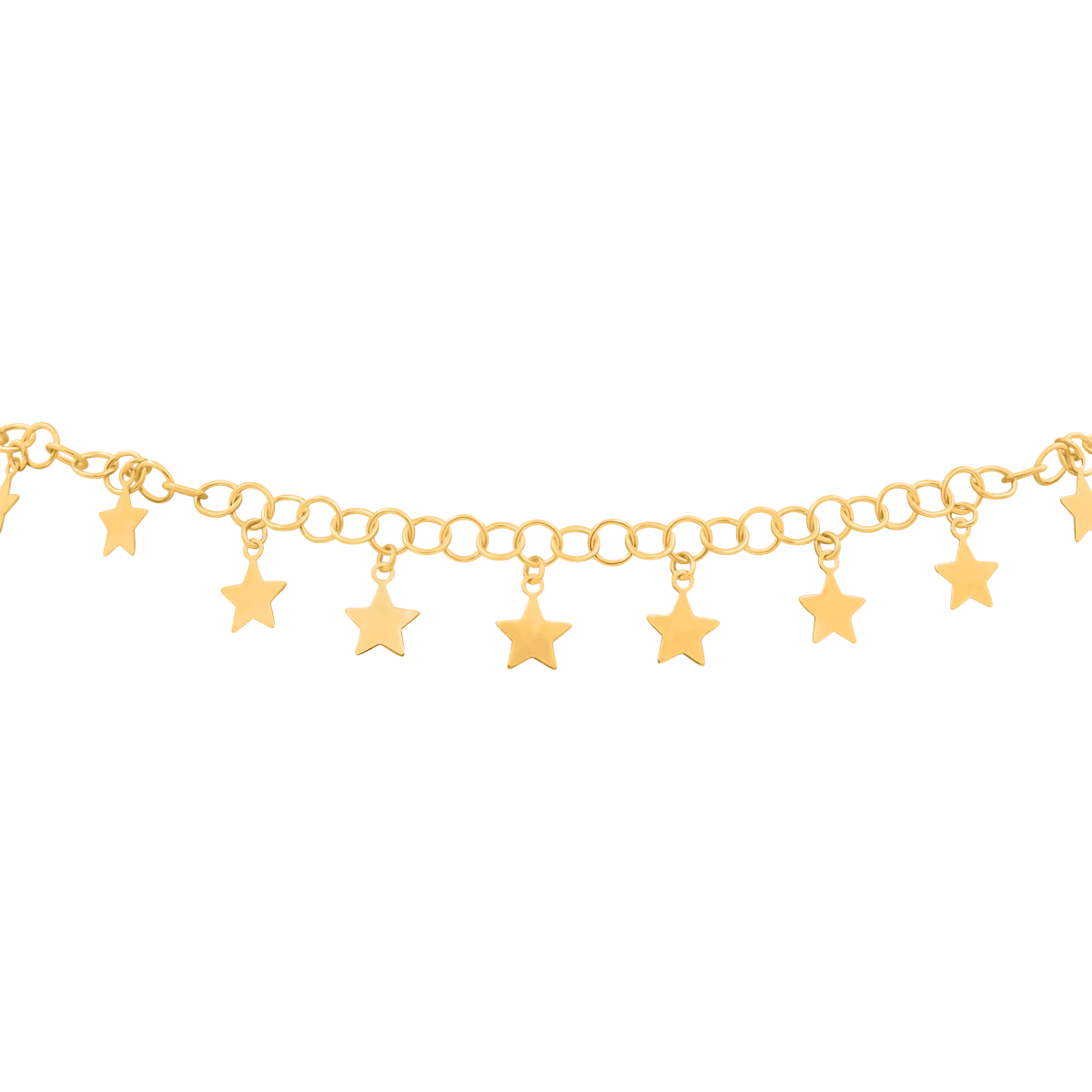 Łańcuszek gwiazdki STARS srebrny pozłacany