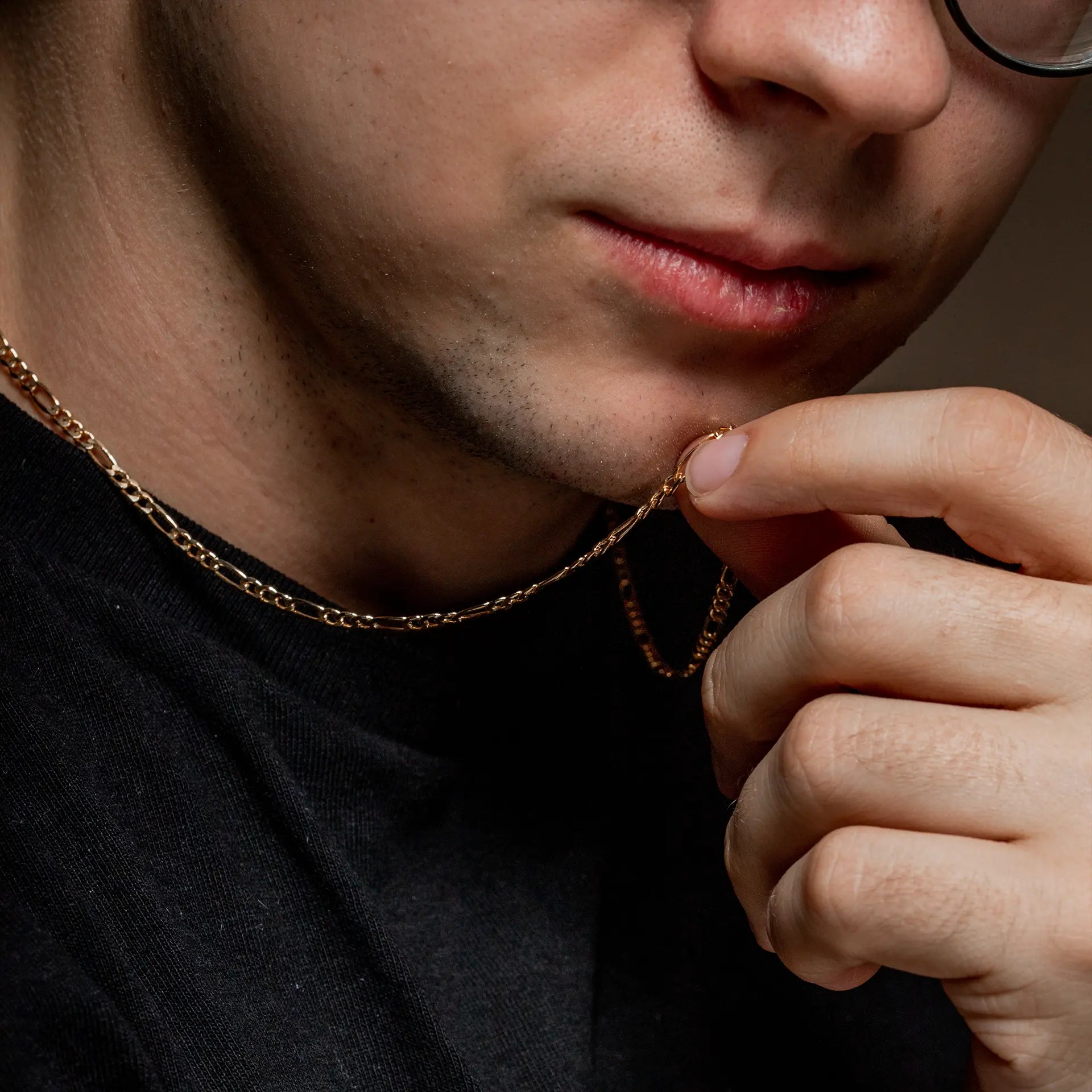 Łańcuszek TAYLOR - UNISEX srebrny pozłacany