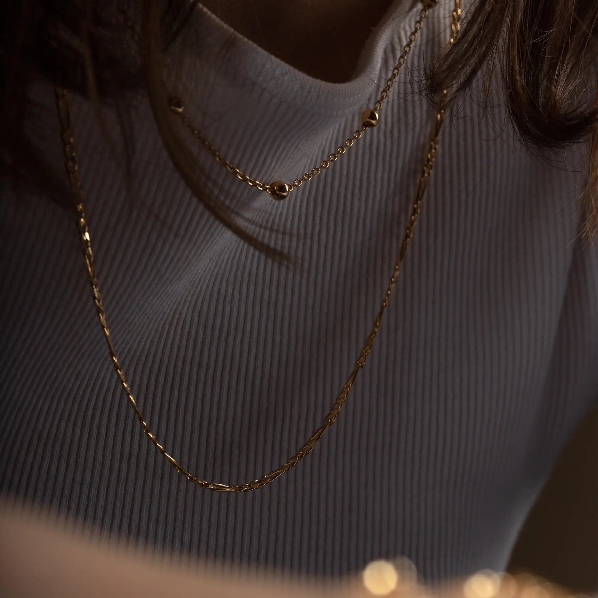 Łańcuszek TAYLOR - UNISEX srebrny pozłacany