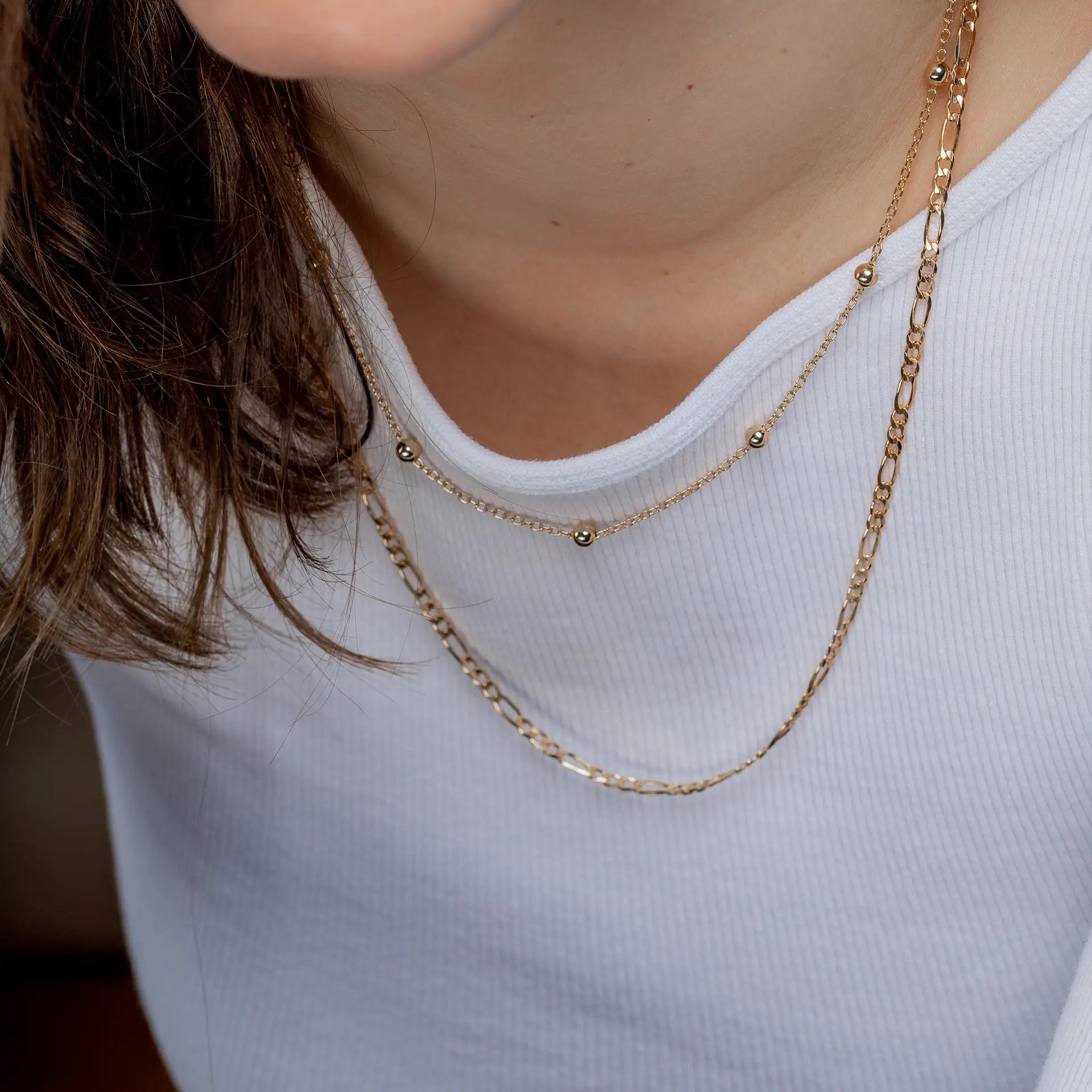 Łańcuszek TAYLOR - UNISEX srebrny pozłacany