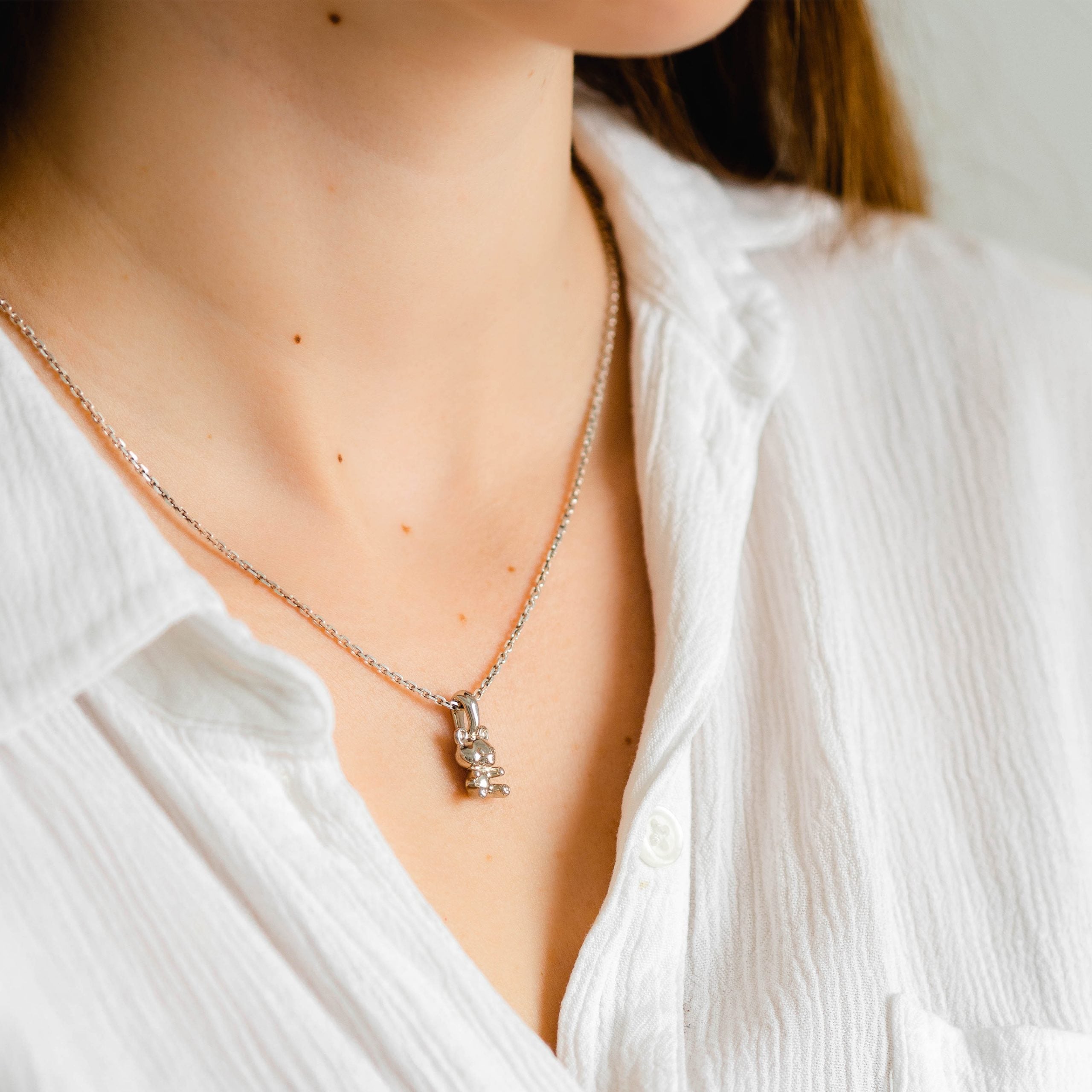 Zawieszka miś TEDDY srebrna