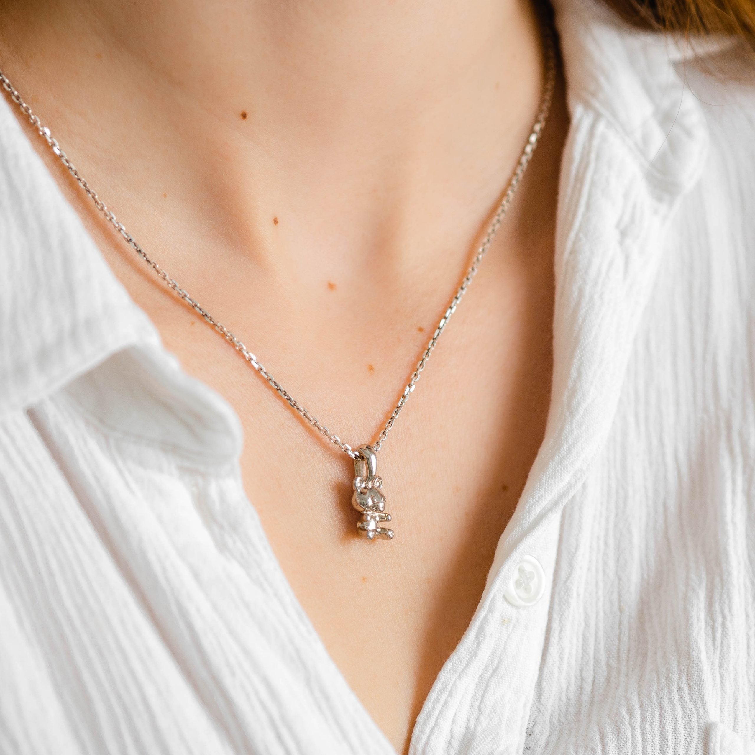 Zawieszka miś TEDDY srebrna