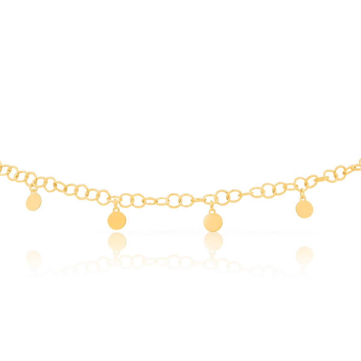 Bransoletka na nogę NAOMI srebrna pozłacana