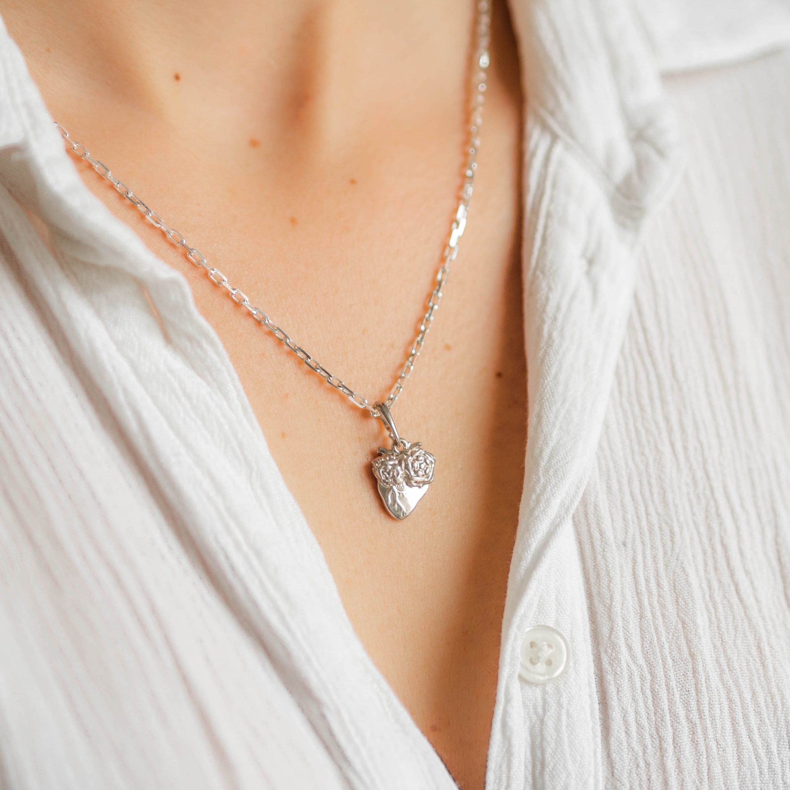 Zawieszka serduszko ANATOMIC HEART srebrna