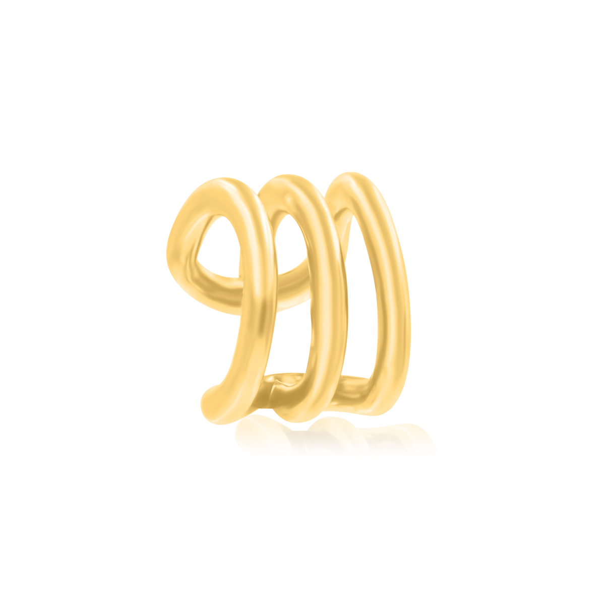 Nausznica SOUL srebrna pozłacana