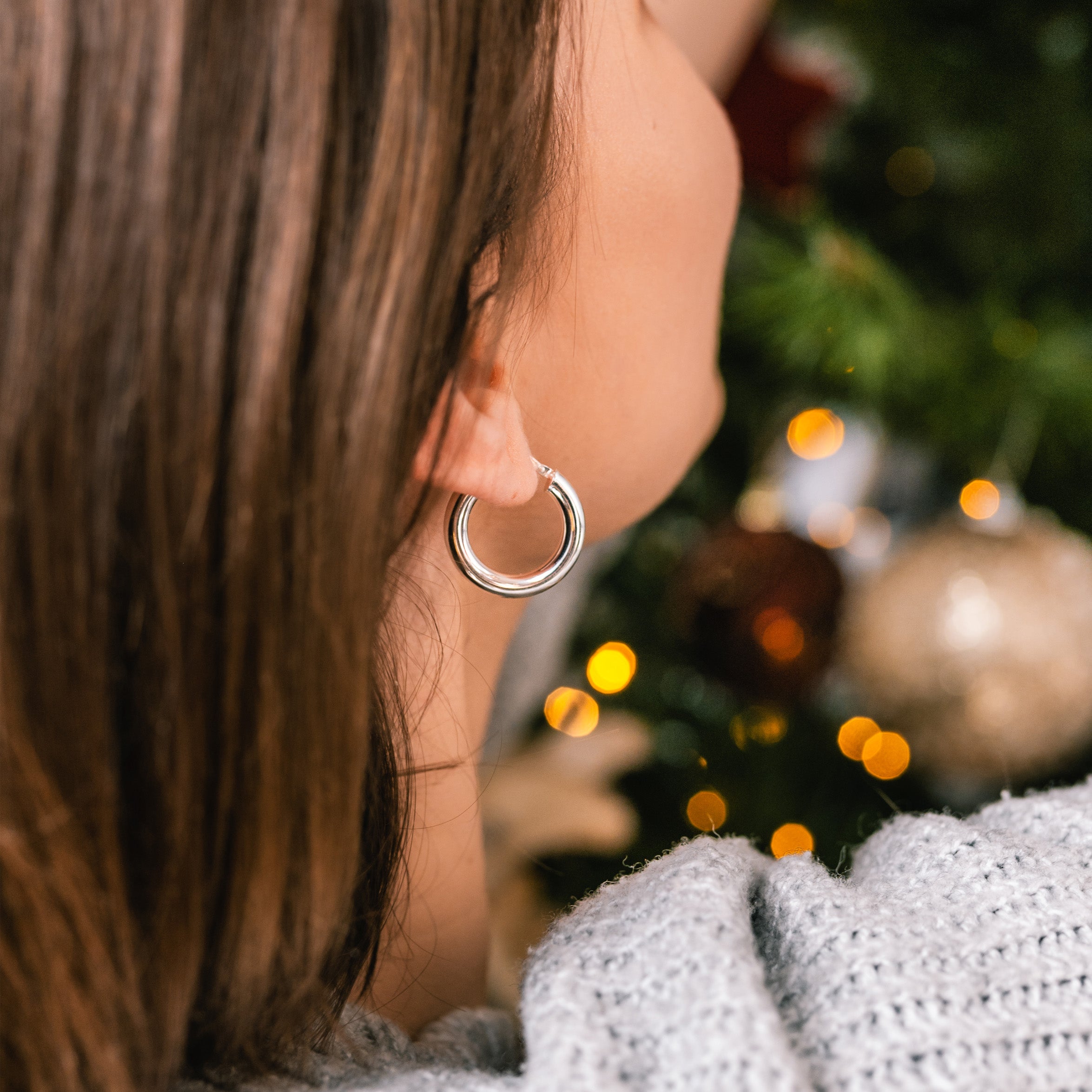 Kolczyki koła CAMILLA srebrne