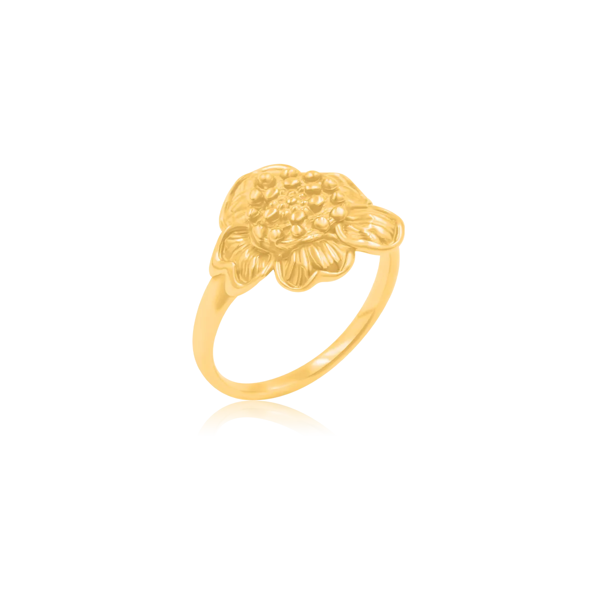 Pierścionek KWIAT JABŁONI pozłacany