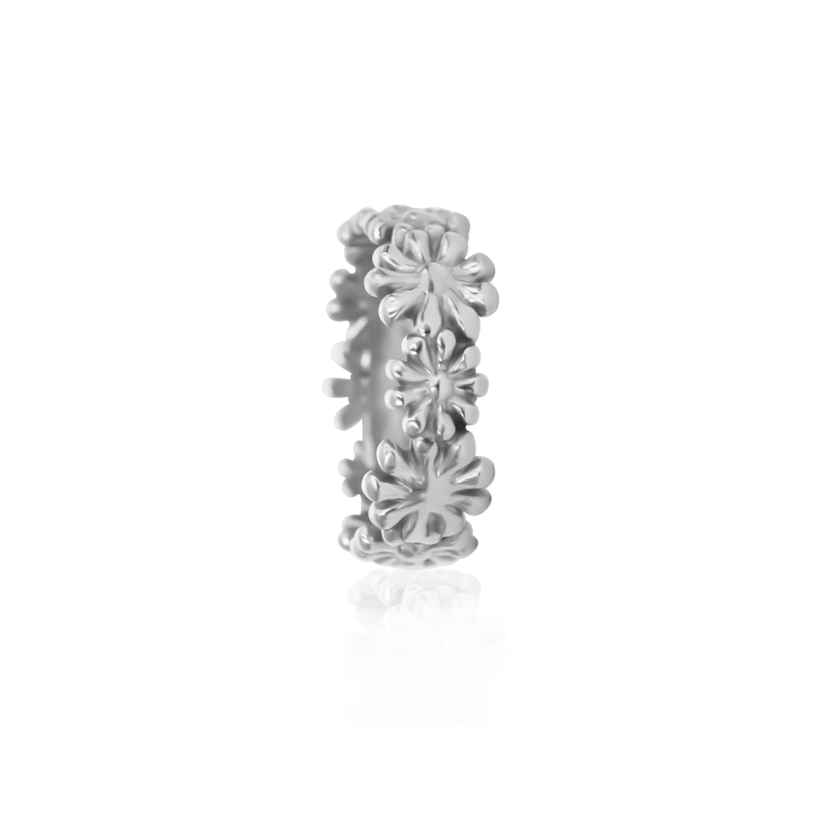 Pierścionek kwiaty DAISY srebrny