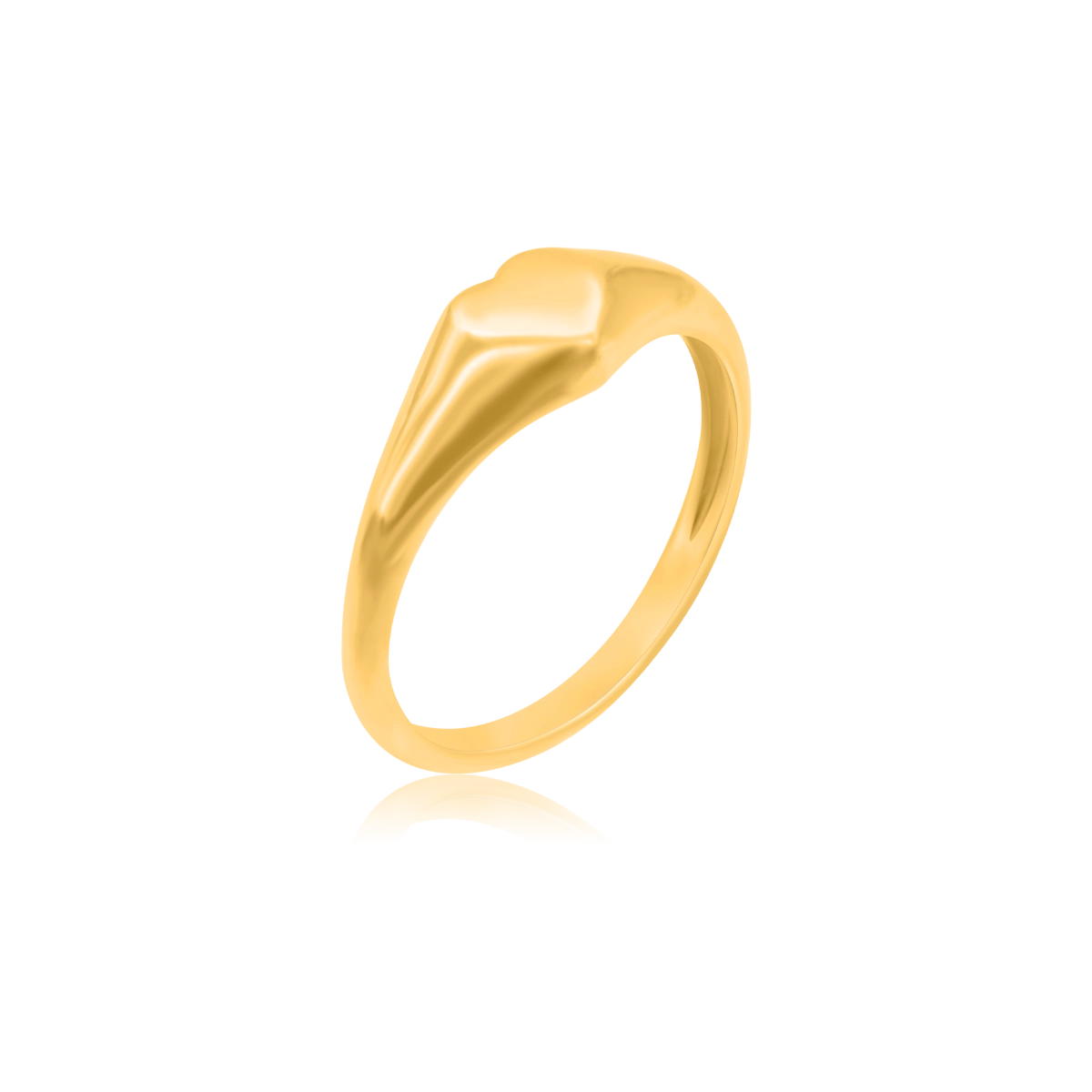 Pierścionek sygnet HEART złoty