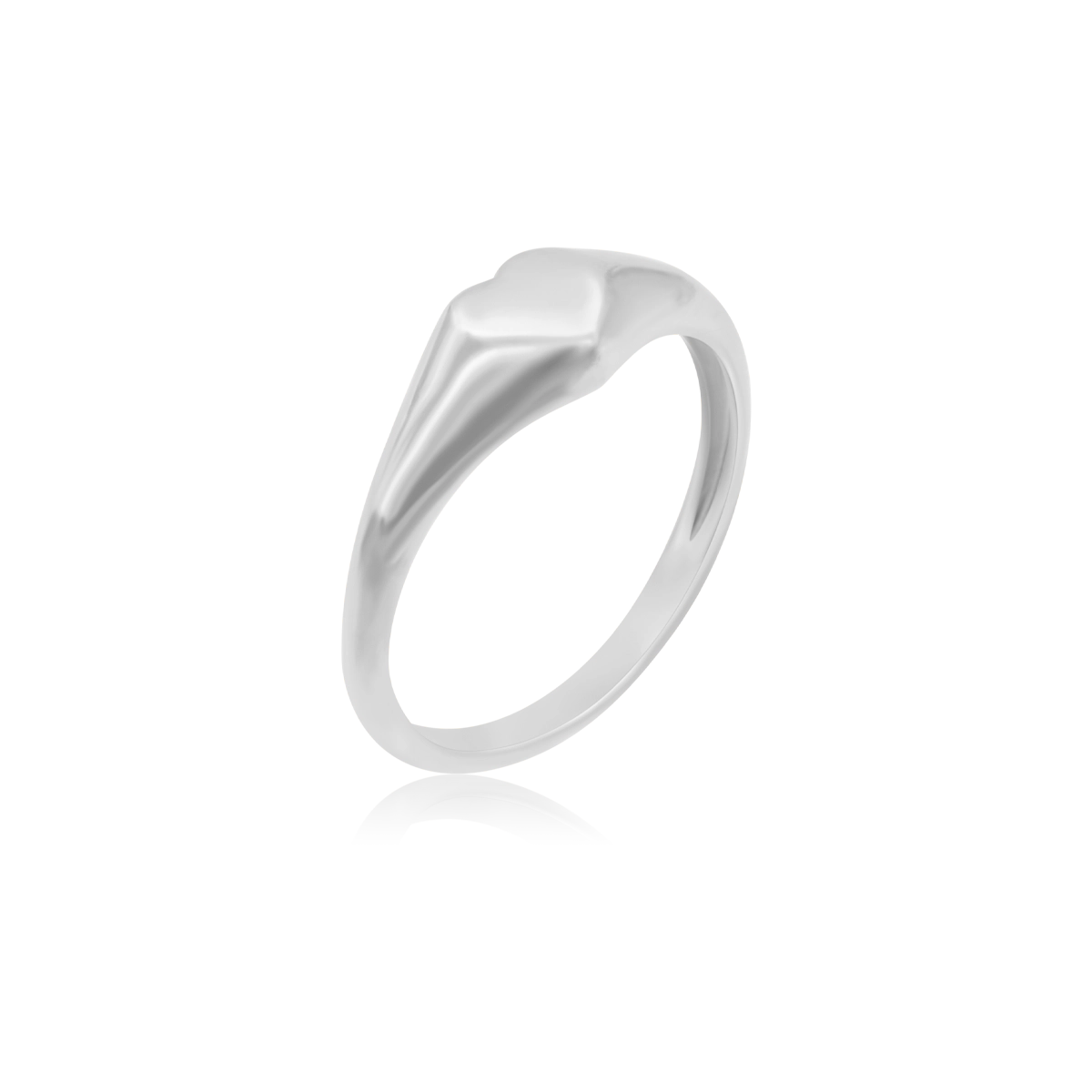 Pierścionek sygnet HEART srebrny