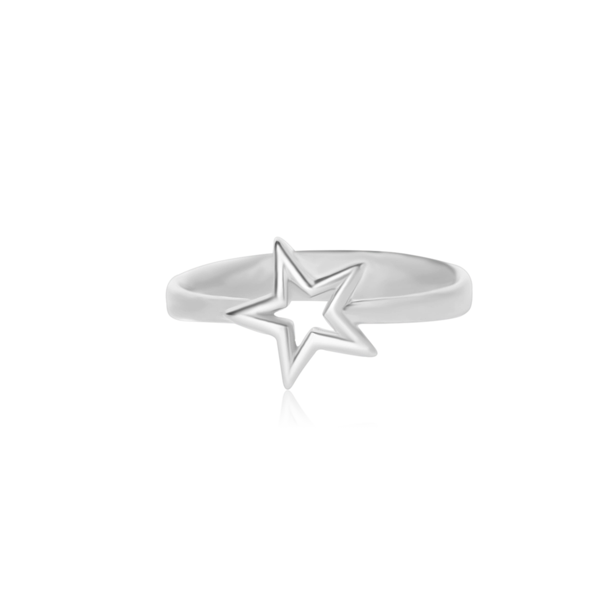 Pierścionek gwiazdki STAR srebrny