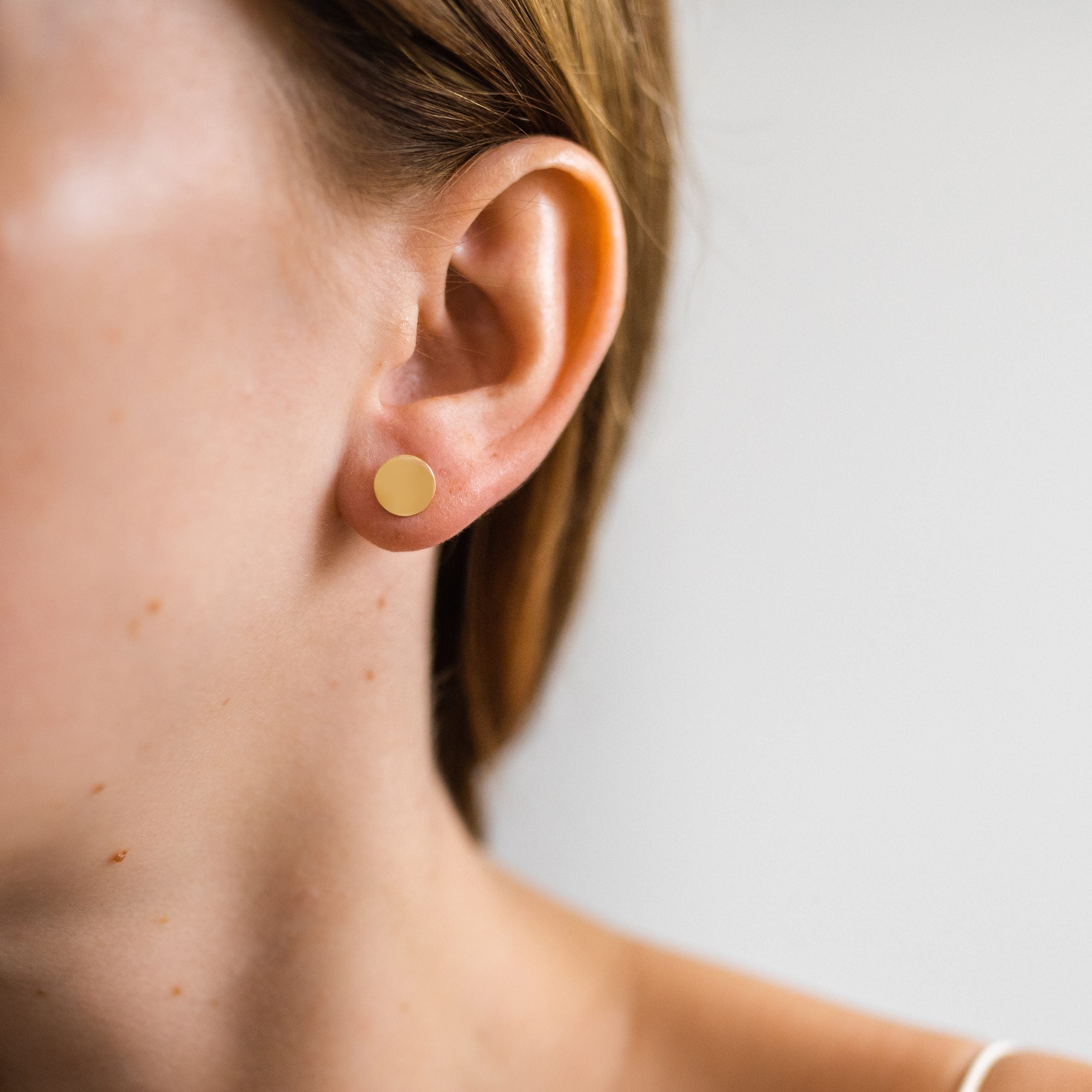 Kolczyki CIRCLE srebrne pozłacane