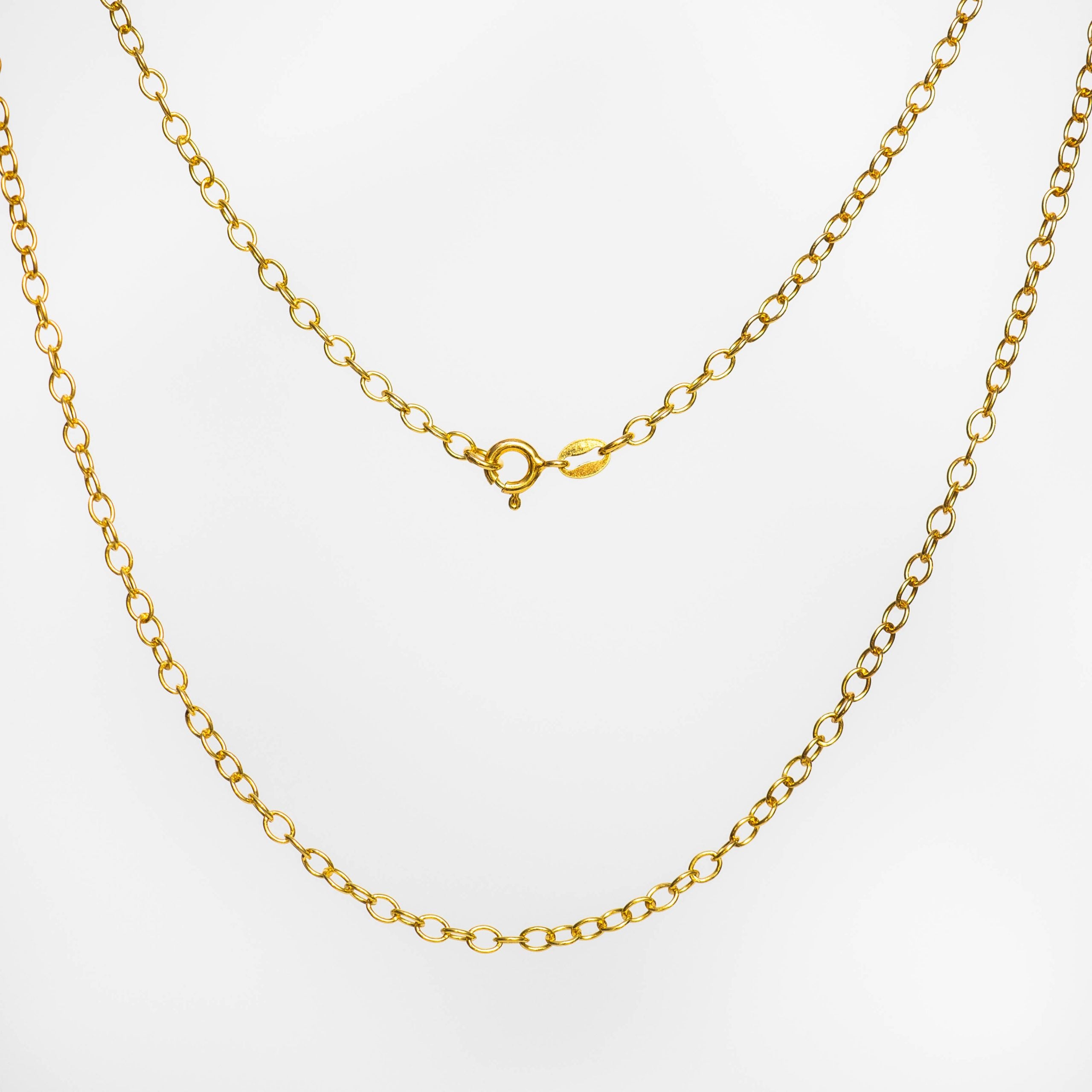 Łańcuszek OLIVIA srebrny pozłacany