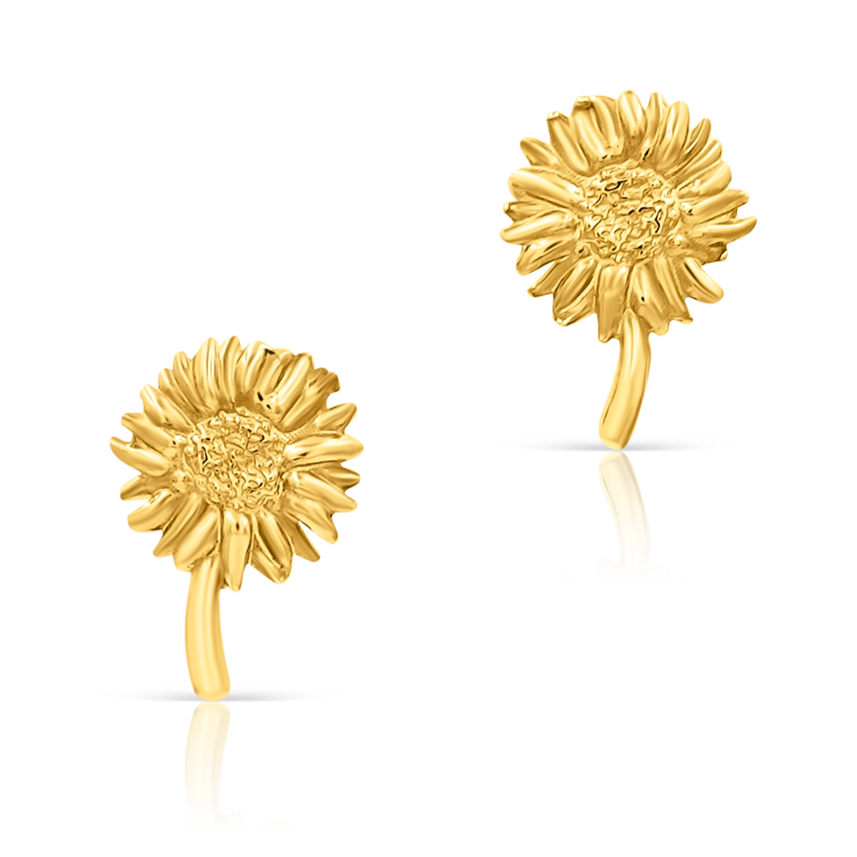 Kolczyki słoneczniki SUNFLOWER srebrne pozłacane