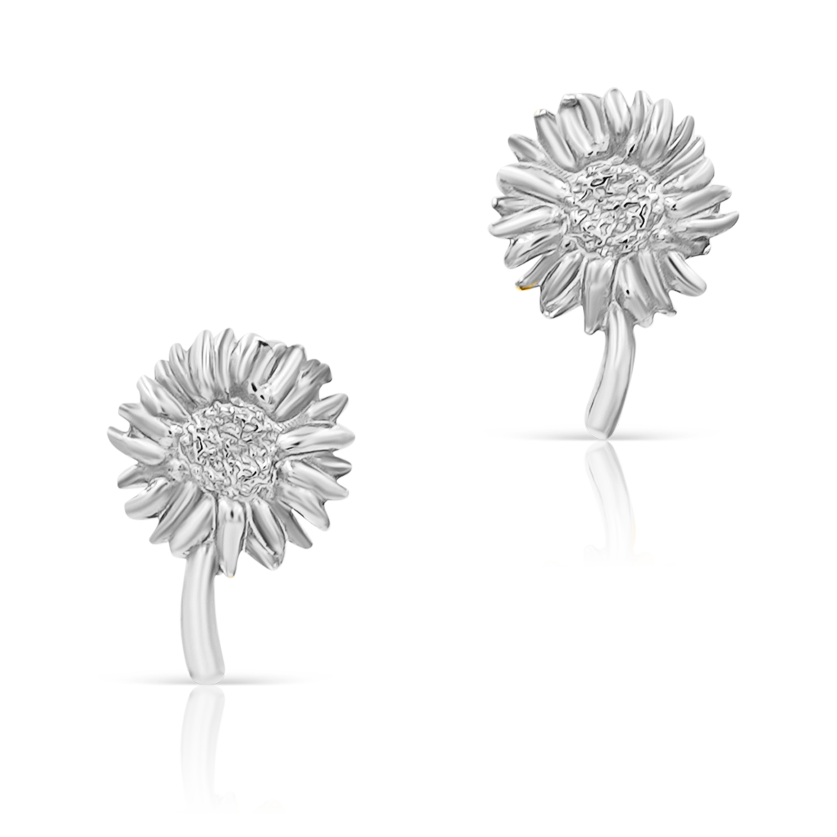 Kolczyki słoneczniki SUNFLOWER srebrne