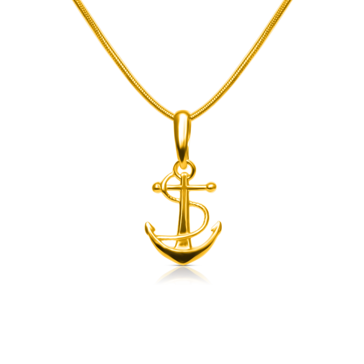 Zawieszka kotwica ANCHOR srebrna pozłacana