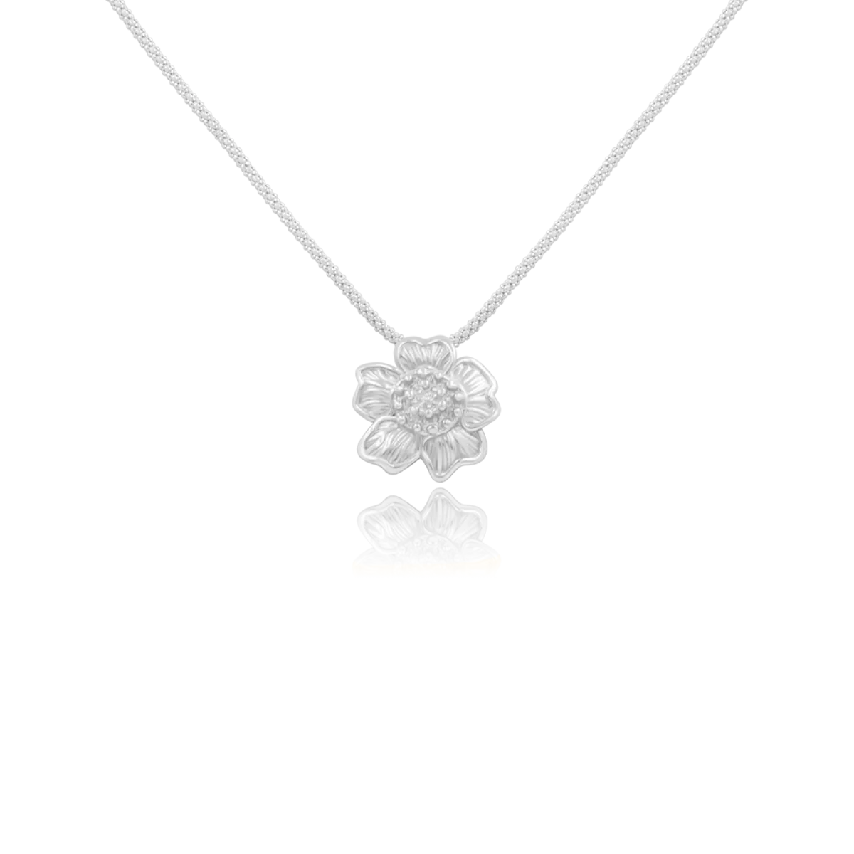 Naszyjnik KWIAT JABŁONI srebrny - zawieszka i łańcuszek