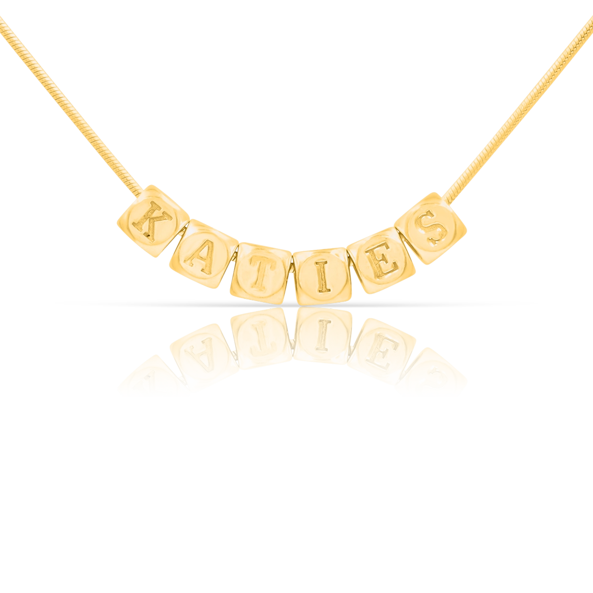 Zawieszka kostka literka CUBES srebrna pozłacana - litera K