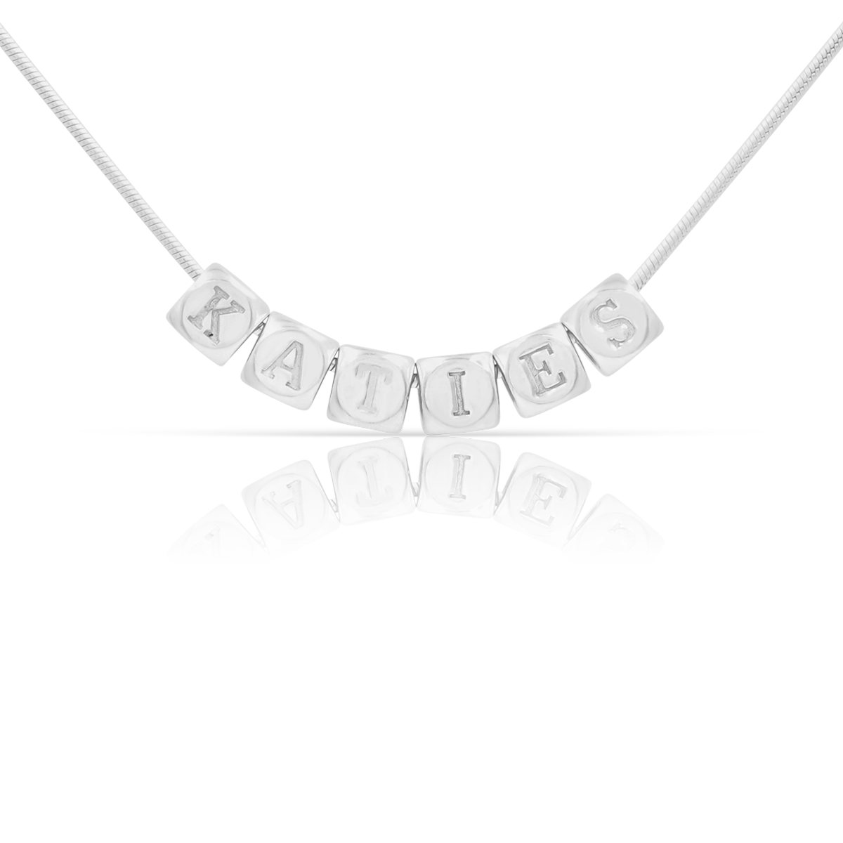 Zawieszka kostka literka CUBES srebrna - serce