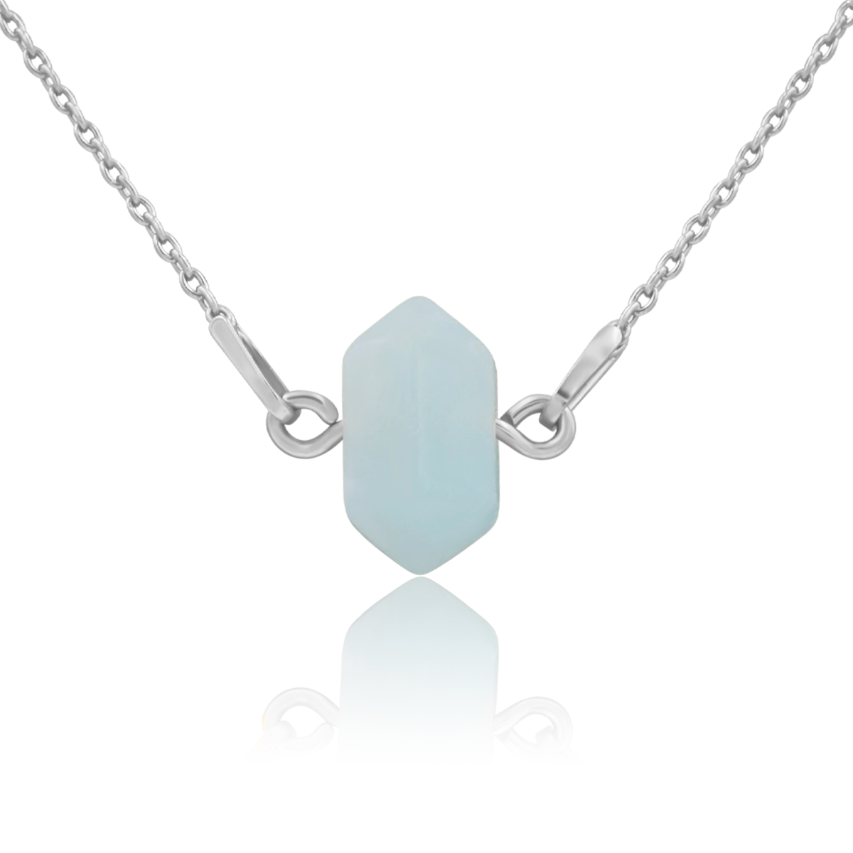 Naszyjnik z amazonitem HOPE srebrny
