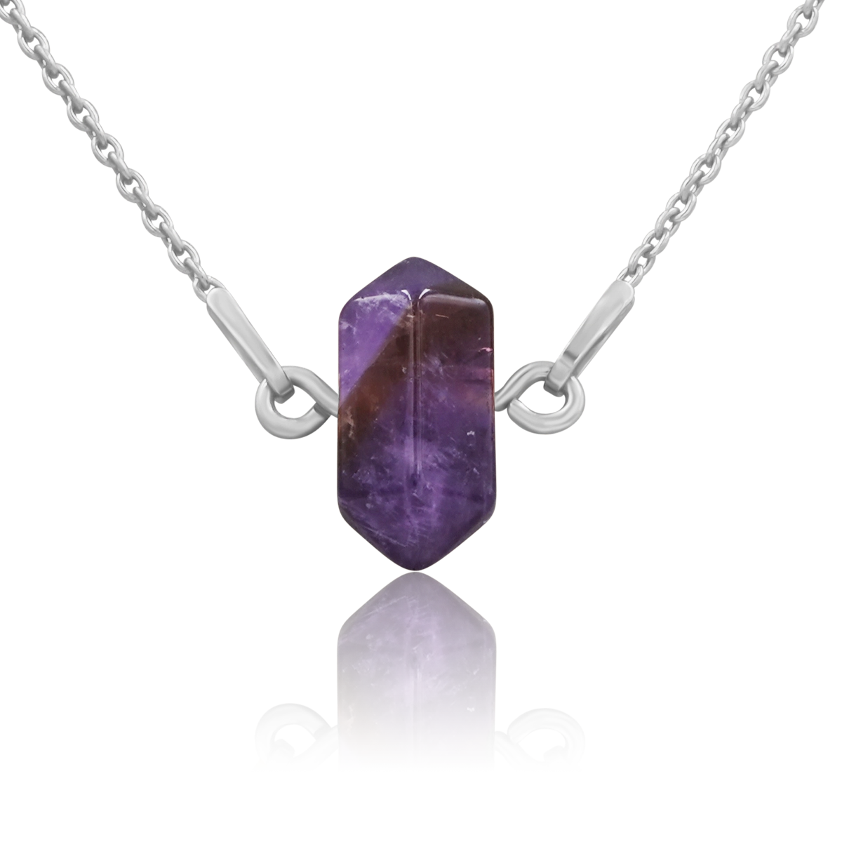Naszyjnik z ametystem HOPE srebrny