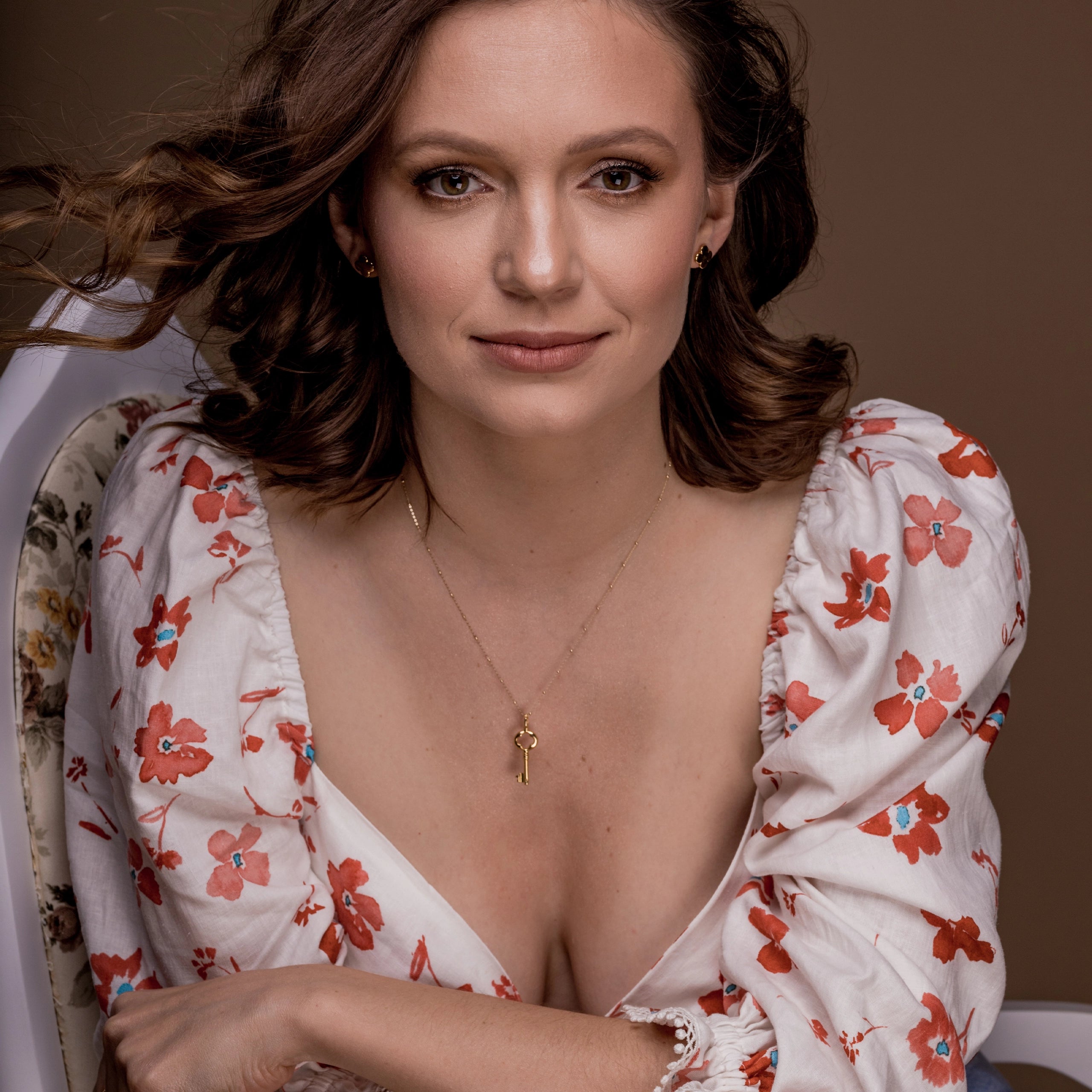 Zawieszka klucz KEY srebrna pozłacana