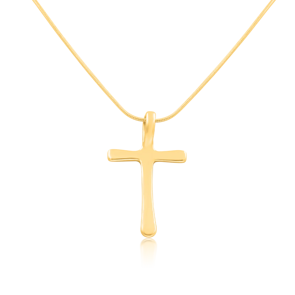 Zawieszka krzyżyk SAINT srebrna pozłacana