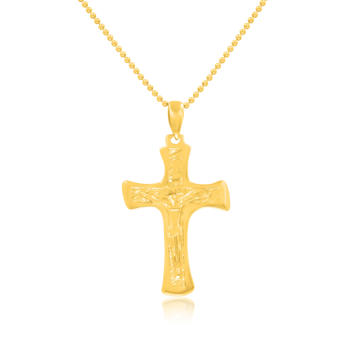 Zawieszka KRZYŻYK srebrna pozłacana - M