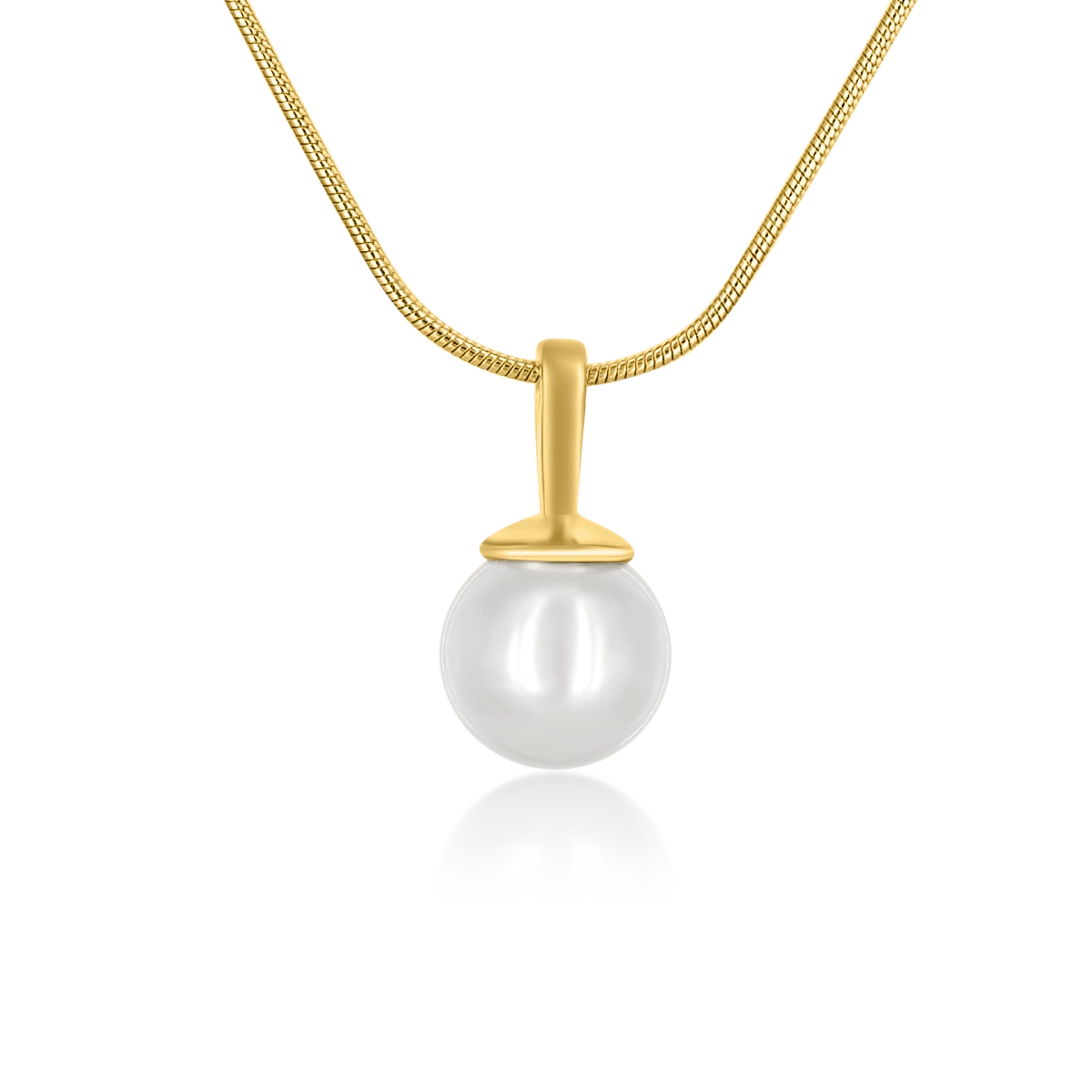 Zawieszka perła PEARLS srebrna pozłacana