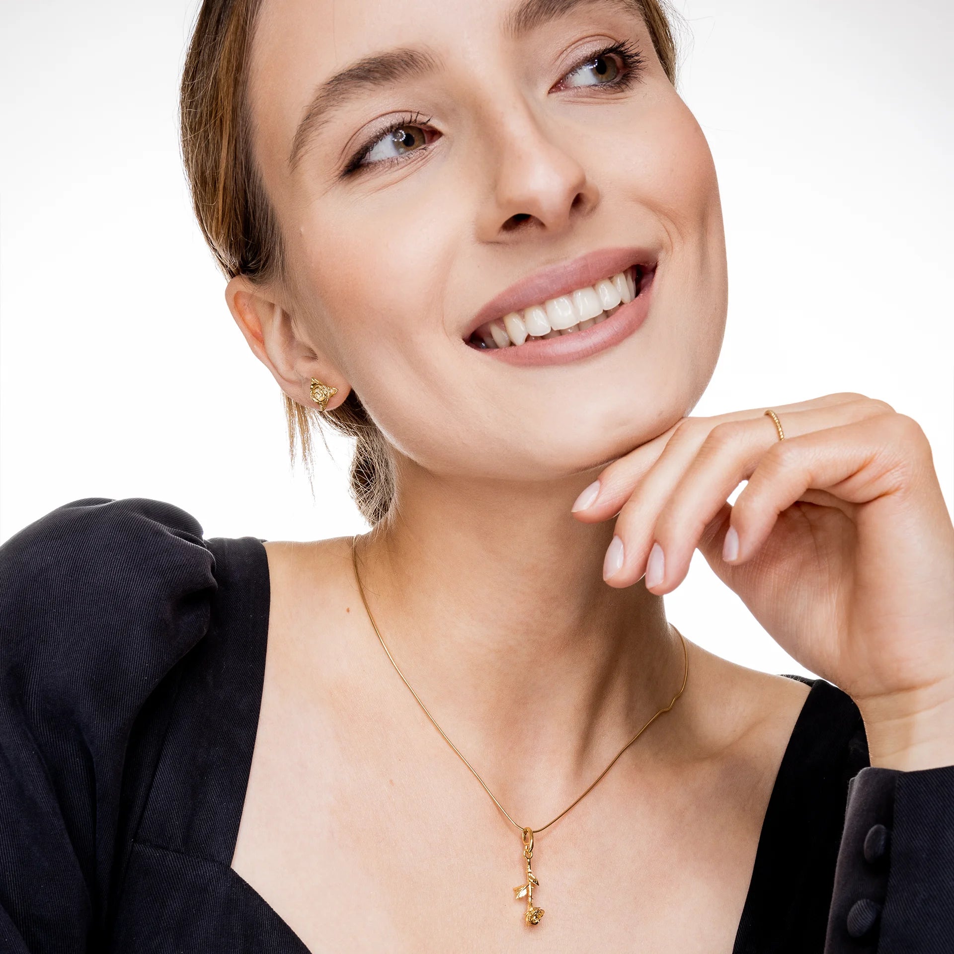 Zawieszka róża ROSE złota