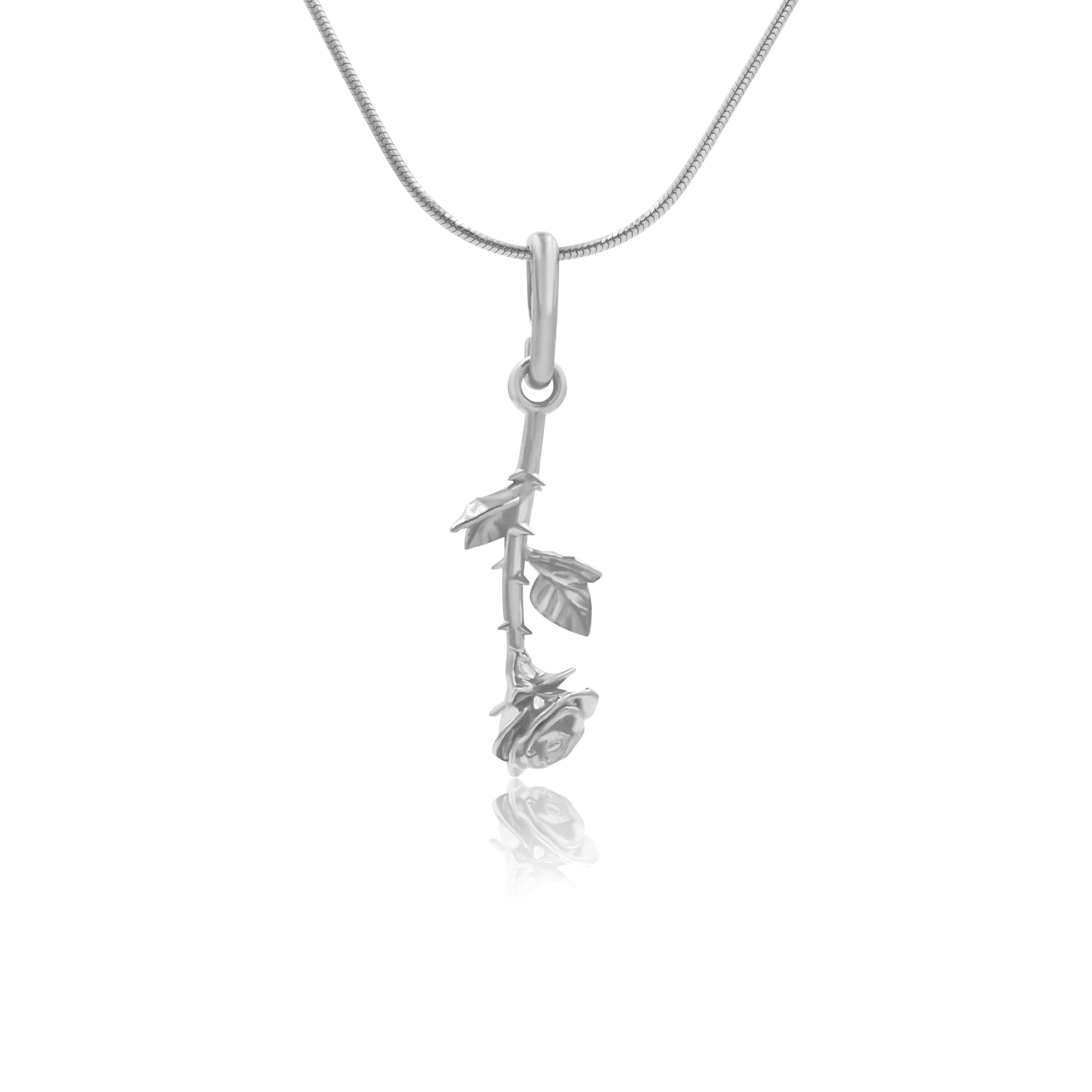 Zawieszka róża ROSE srebrna