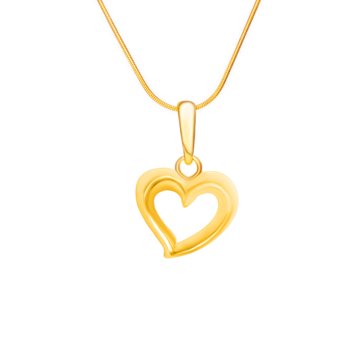 Zawieszka serduszko HEART srebrna pozłacana