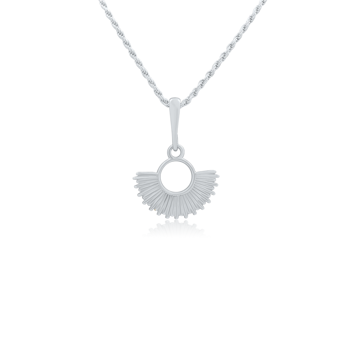 Naszyjnik SUN srebrny - zawieszka i łańcuszek