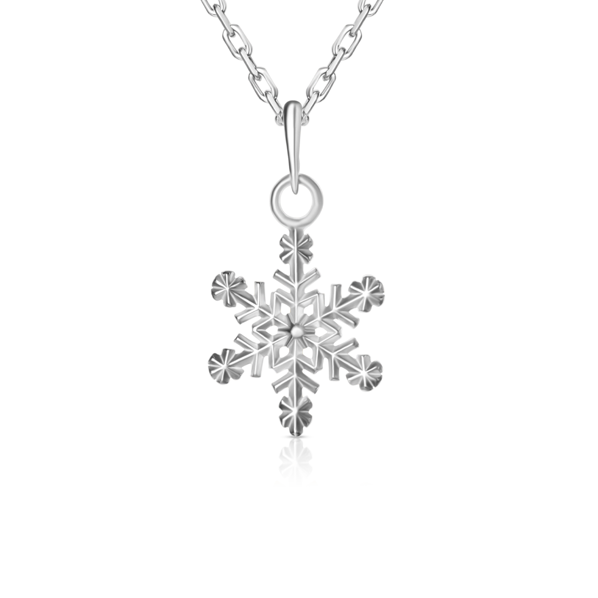 Zawieszka śnieżynka SNOWFLAKE srebrna