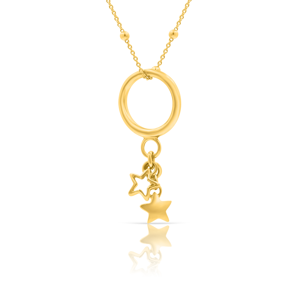 Zawieszka gwiazdki STARS srebrna pozłacana