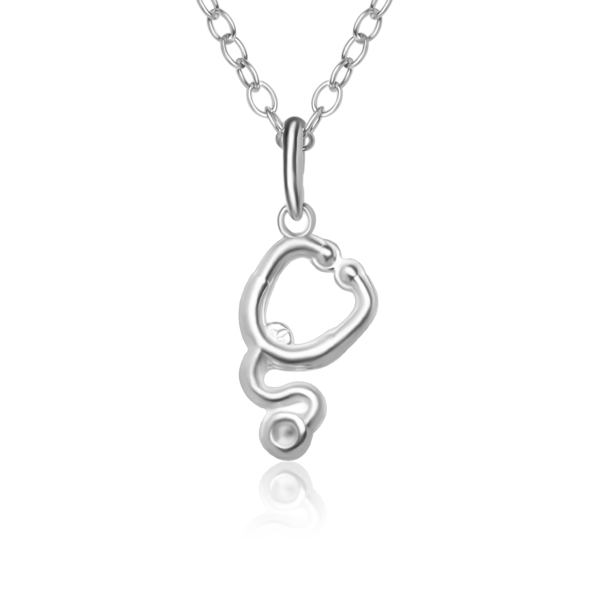 Zawieszka stetoskop srebrna